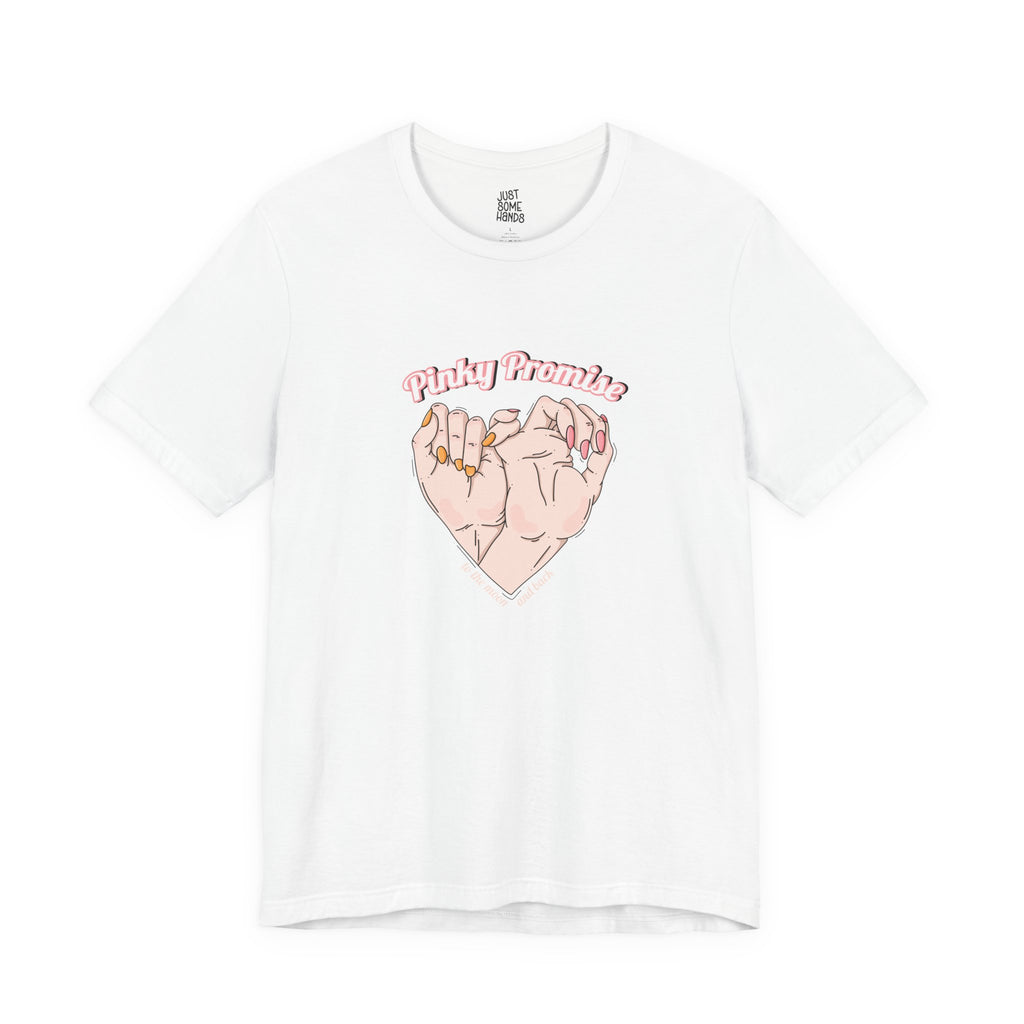 Pinky Promise Heart Hands T-Shirt | Sweet Aesthetic Matching Graphic Tee