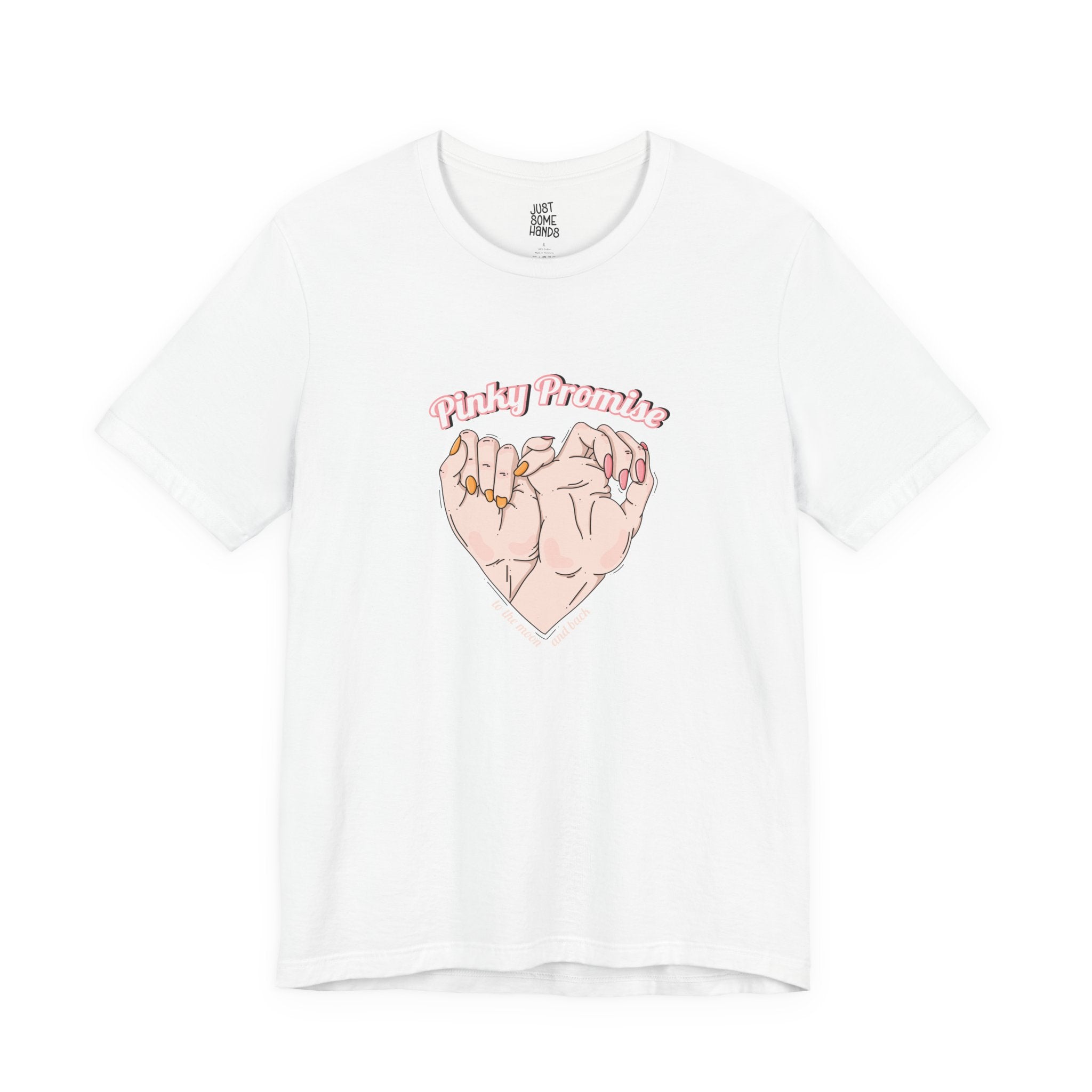 Pinky Promise Heart Hands T-Shirt | Sweet Aesthetic Matching Graphic Tee