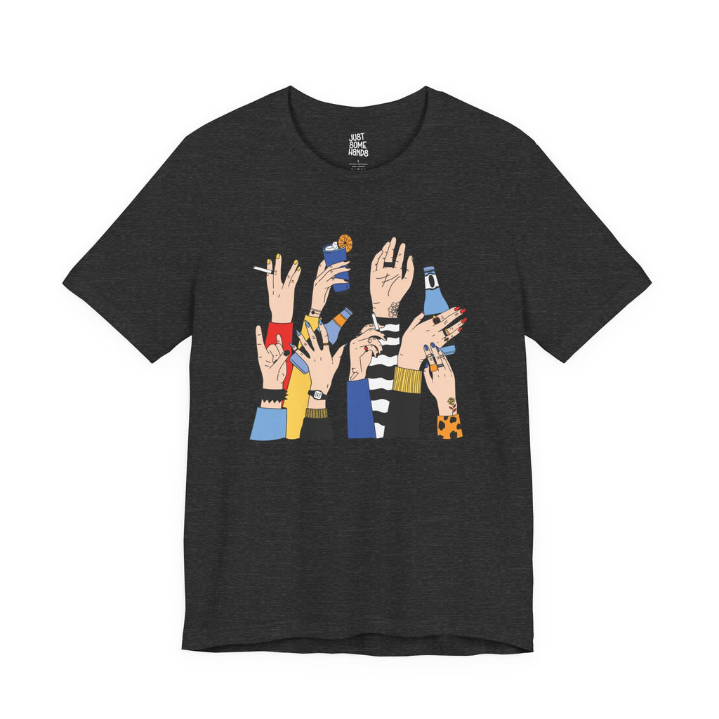 Saturday Night Hands Party T-Shirt | Edgy Graphic Festival Tee