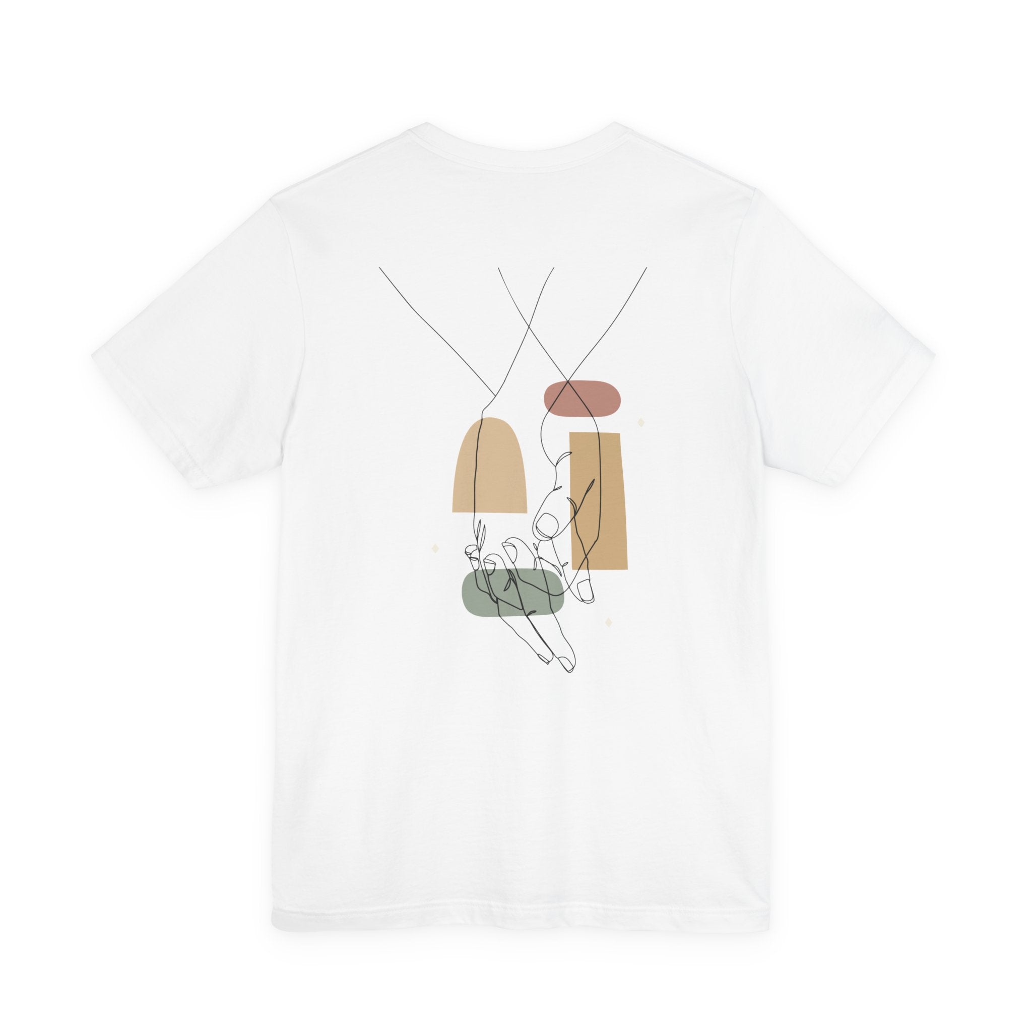 Abstract Boho Line Art Hand T-Shirt | Minimalist Geometric Graphic Tee