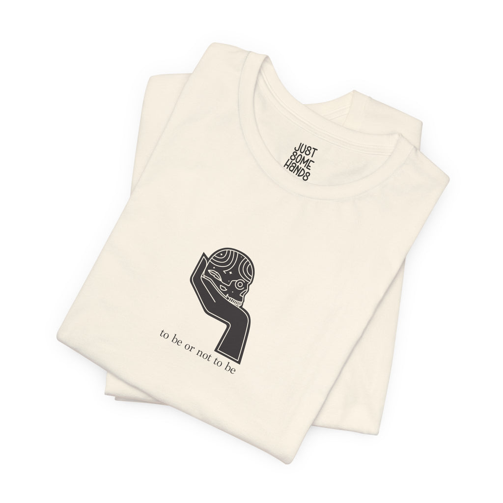 To Be or Not To Be Existential Skull T-Shirt | Minimalist Aesthetic Graphic Tee