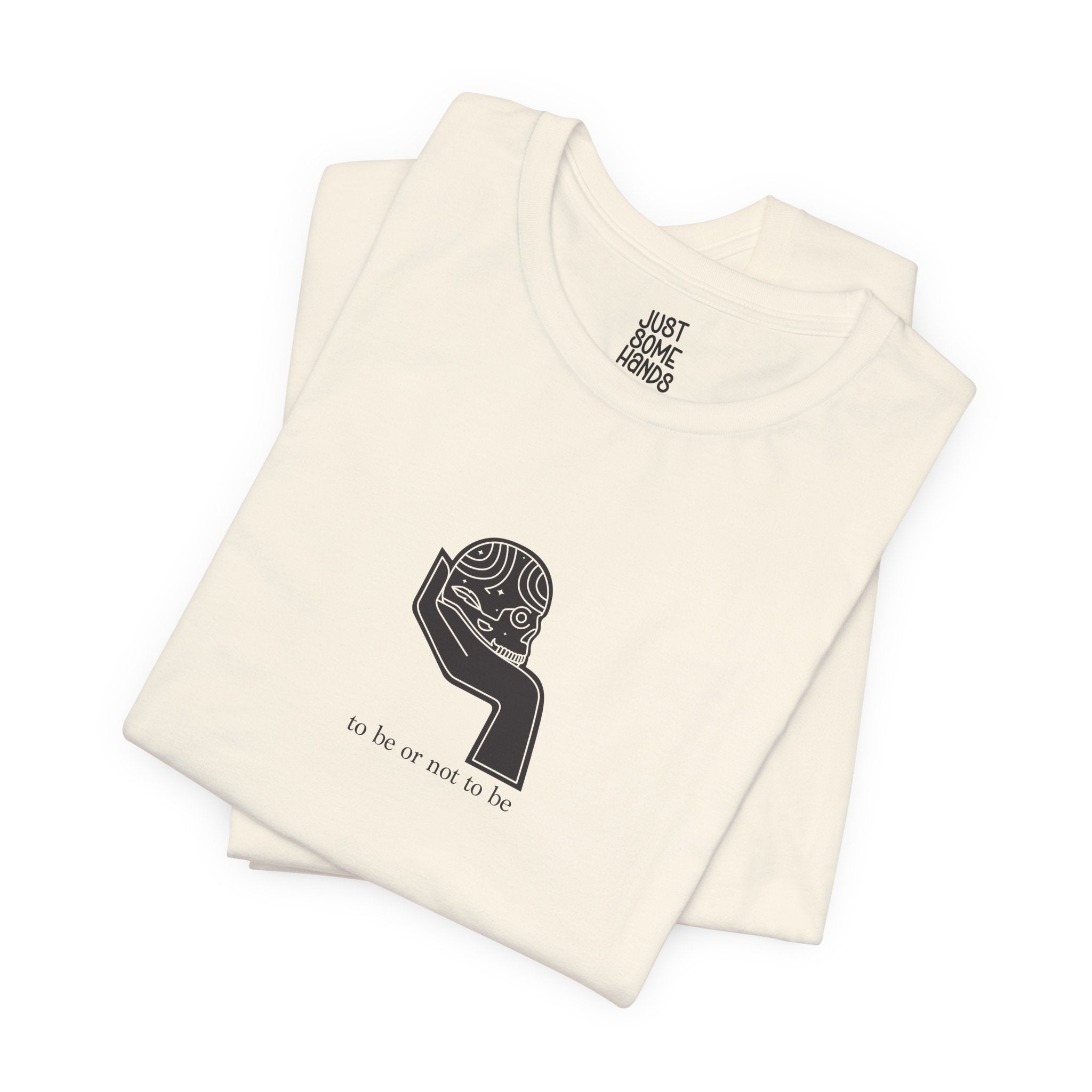 To Be or Not To Be Existential Skull T-Shirt | Minimalist Aesthetic Graphic Tee