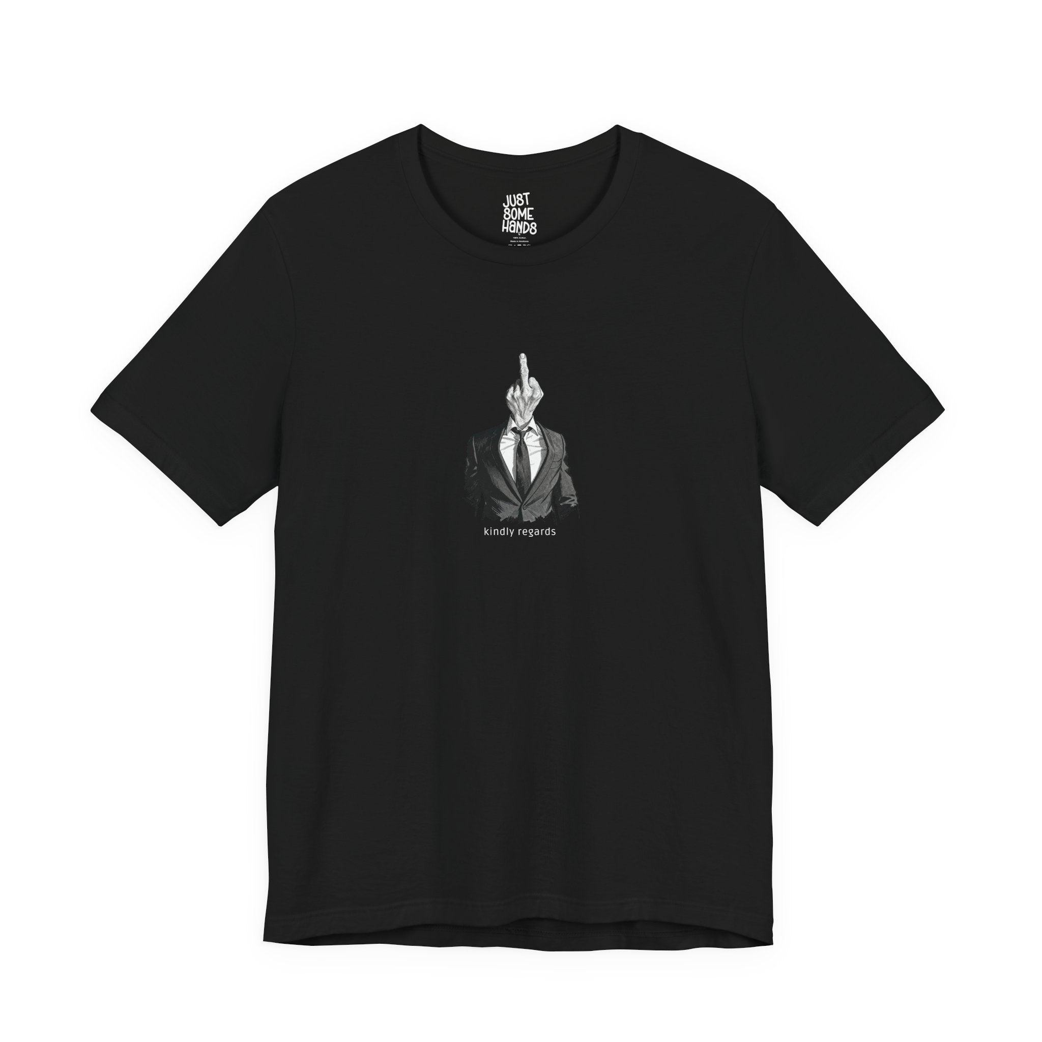 Kindly Regards Corporate Middle Finger T-Shirt | Sarcastic Office Humor Graphic Tee