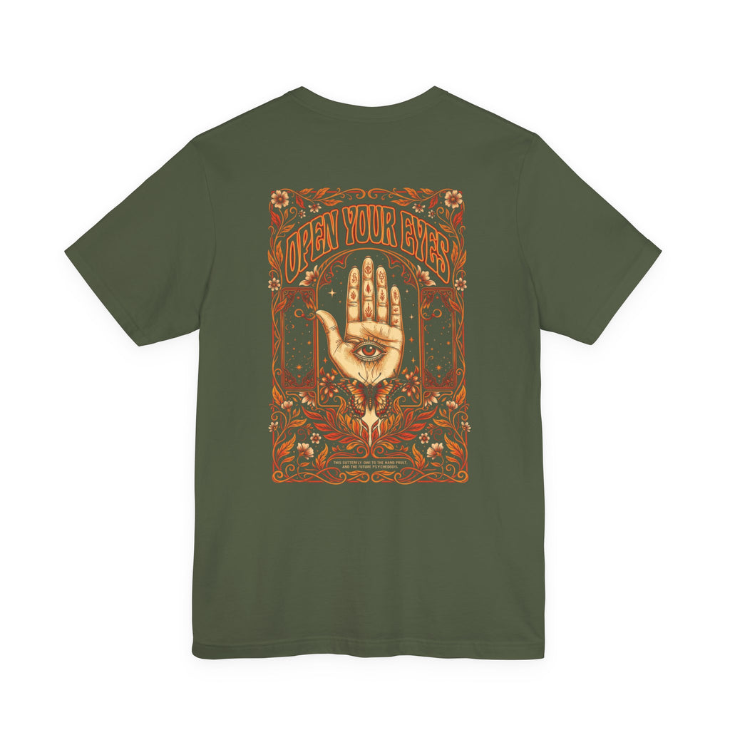 Open Your Eyes Mystic Hand T-Shirt | Vintage Psychedelic Tarot Tee