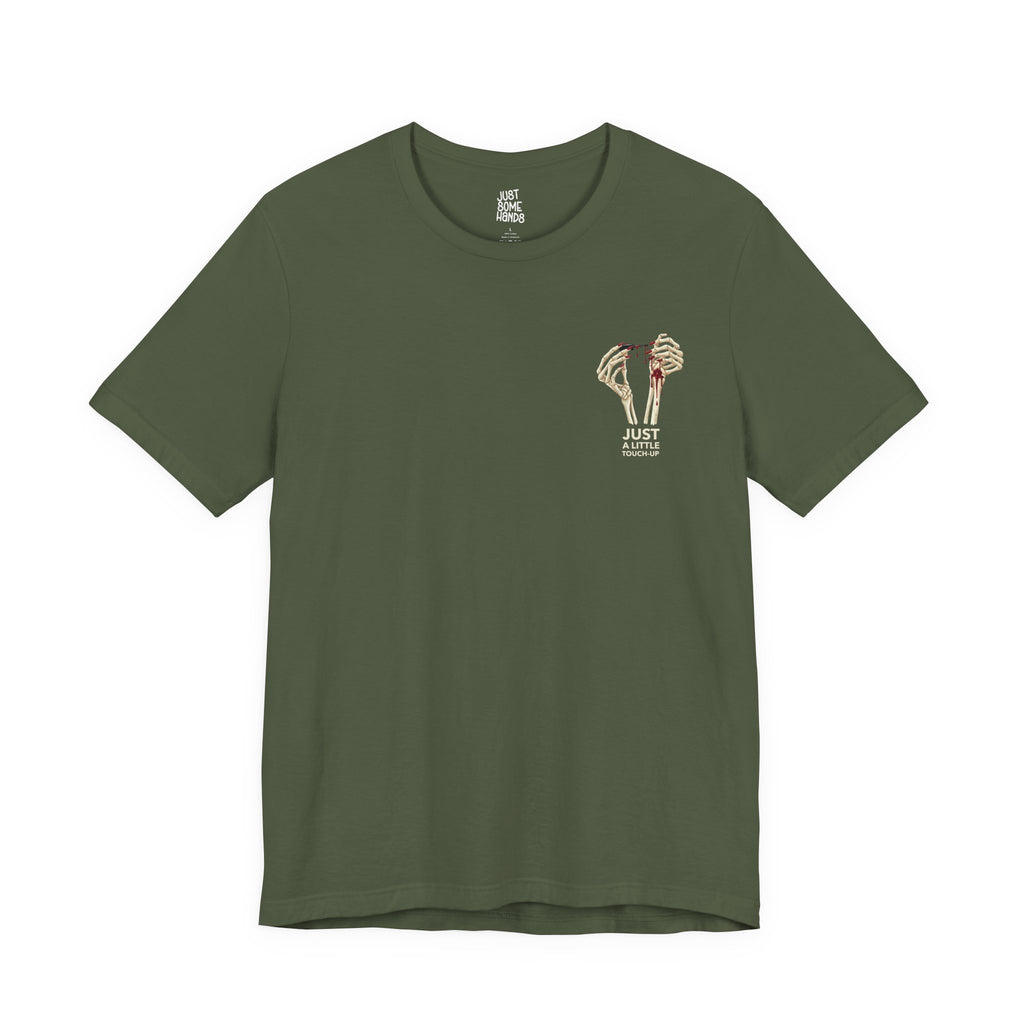 Just a Little Touch-Up - Sarcastic Skeleton Mani-Pedi Hand Graphic T-Shirt
