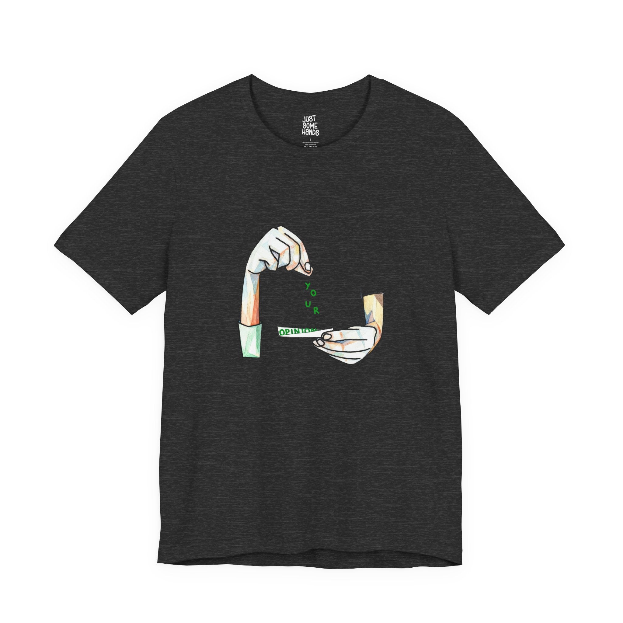 Your Opinion Trash Bin Hand T-Shirt | Sarcastic Relatable Graphic Tee