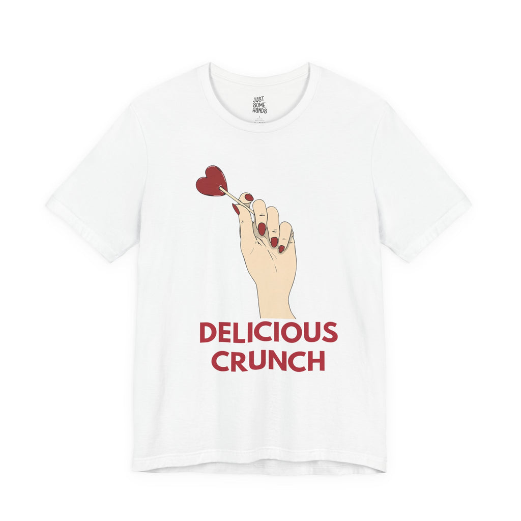 Delicious Crunch Heart Lollipop T-Shirt | Sarcastic Dark Romance Graphic Tee