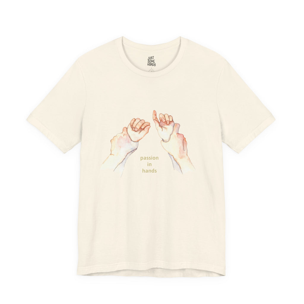 Passion in Hands Watercolor Art T-Shirt | Romantic Aesthetic Graphic Tee