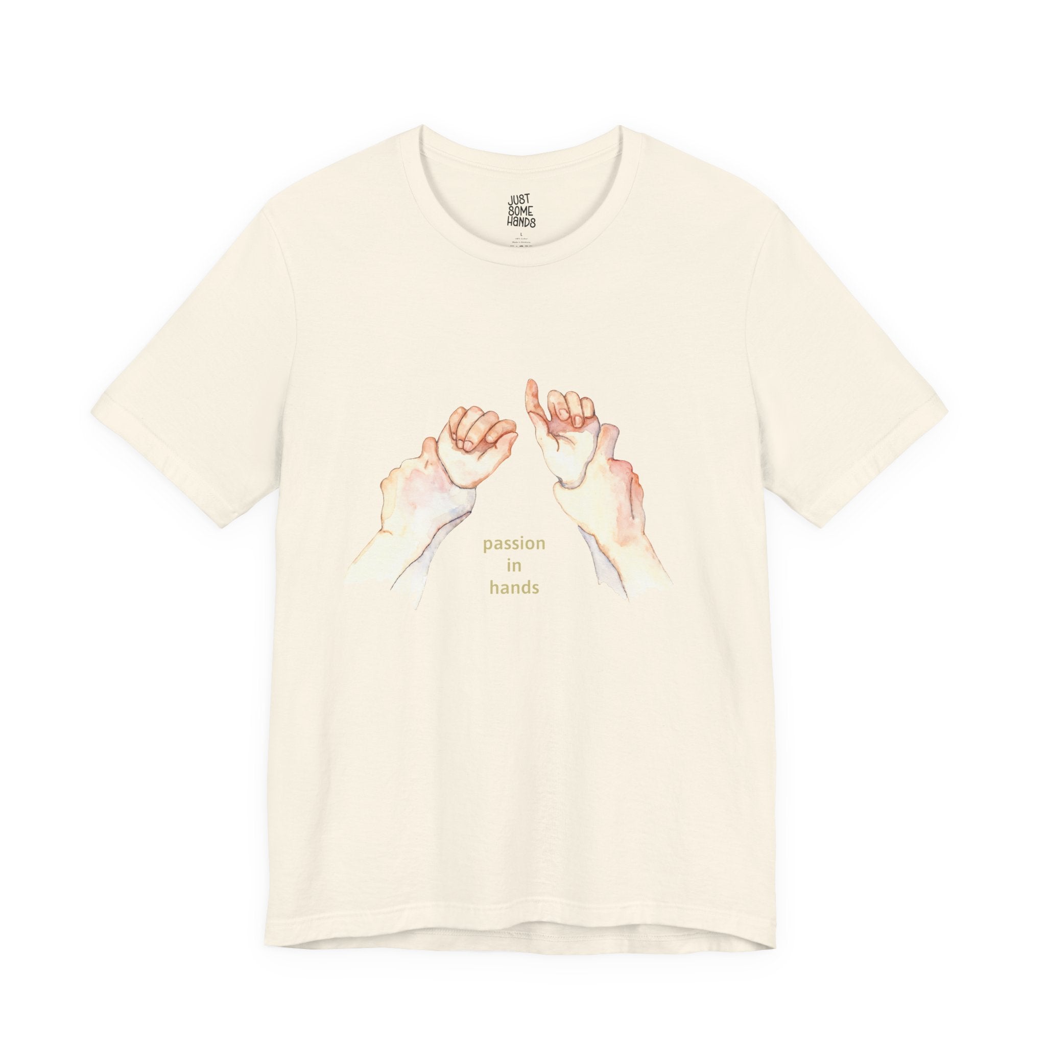 Passion in Hands Watercolor Art T-Shirt | Romantic Aesthetic Graphic Tee