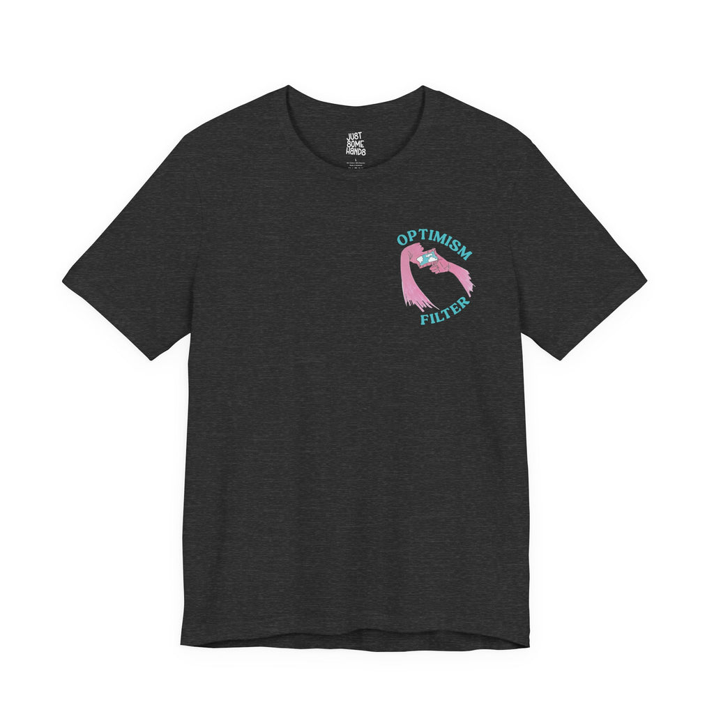 Optimism Filter Framing Hands T-Shirt | Sarcastic Aesthetic Graphic Tee