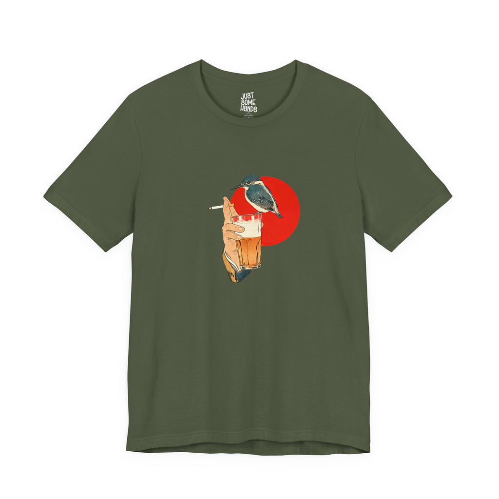 Drinking Buddy Vintage Beer & Bird T-Shirt | Retro Pub Culture Graphic Tee