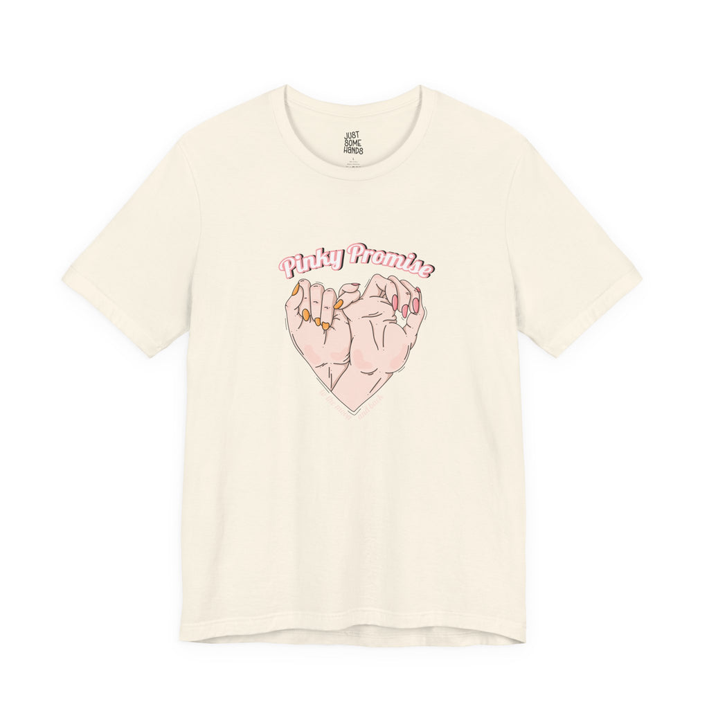 Pinky Promise Heart Hands T-Shirt | Sweet Aesthetic Matching Graphic Tee