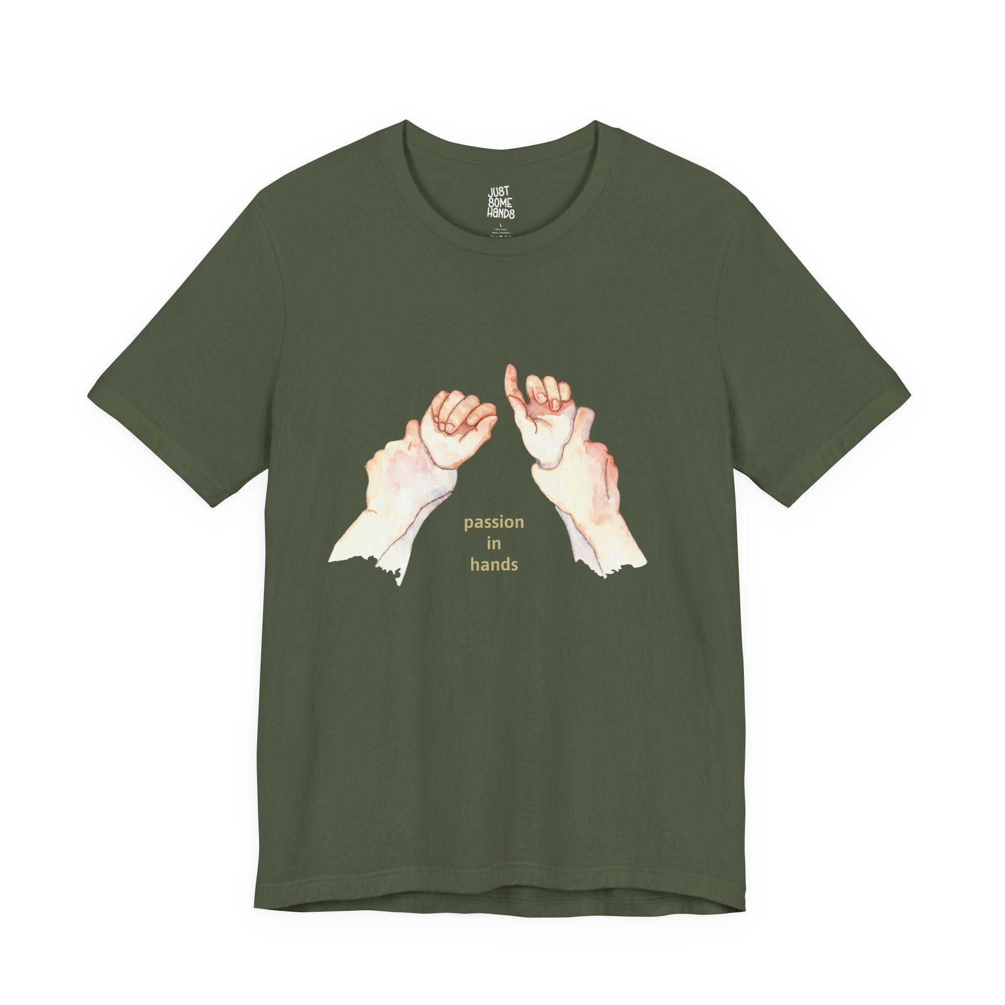 Passion in Hands Watercolor Art T-Shirt | Romantic Aesthetic Graphic Tee