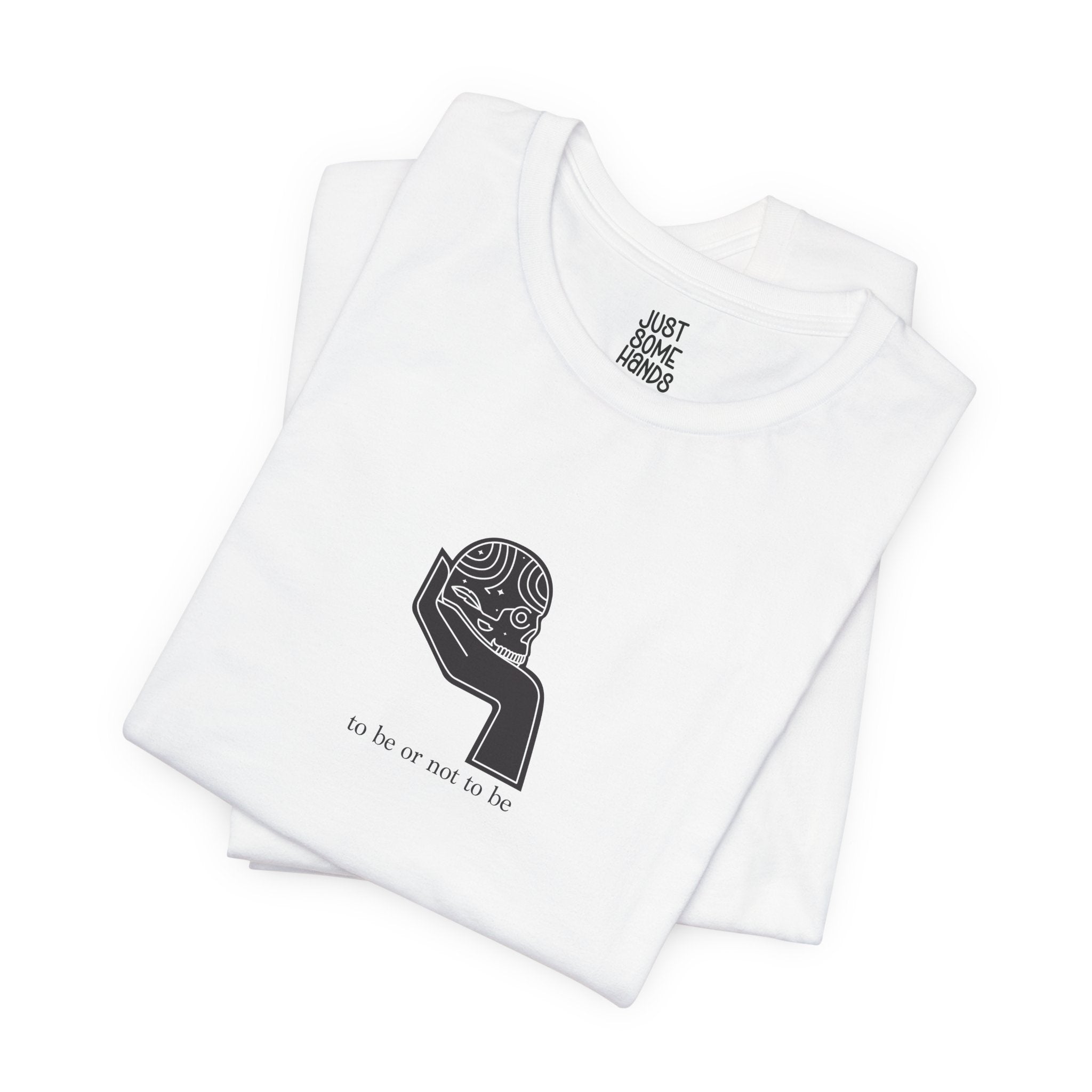 To Be or Not To Be Existential Skull T-Shirt | Minimalist Aesthetic Graphic Tee