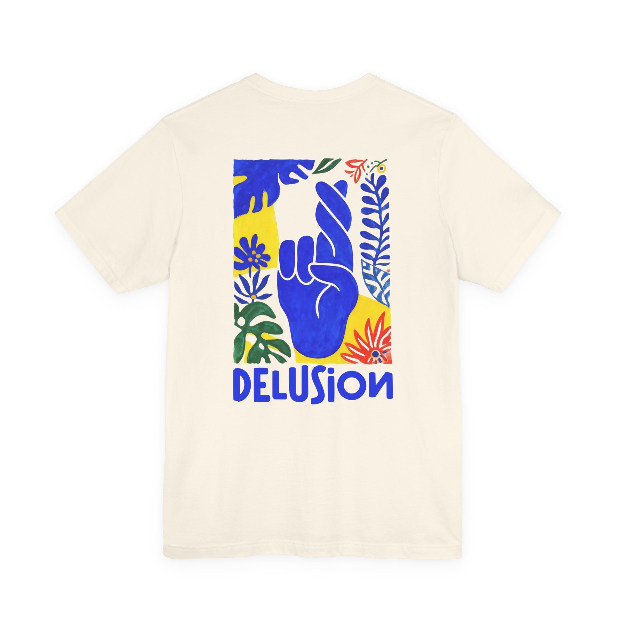 Delusion Colorful Fingers Crossed T-Shirt | Sarcastic Artistic Graphic Tee