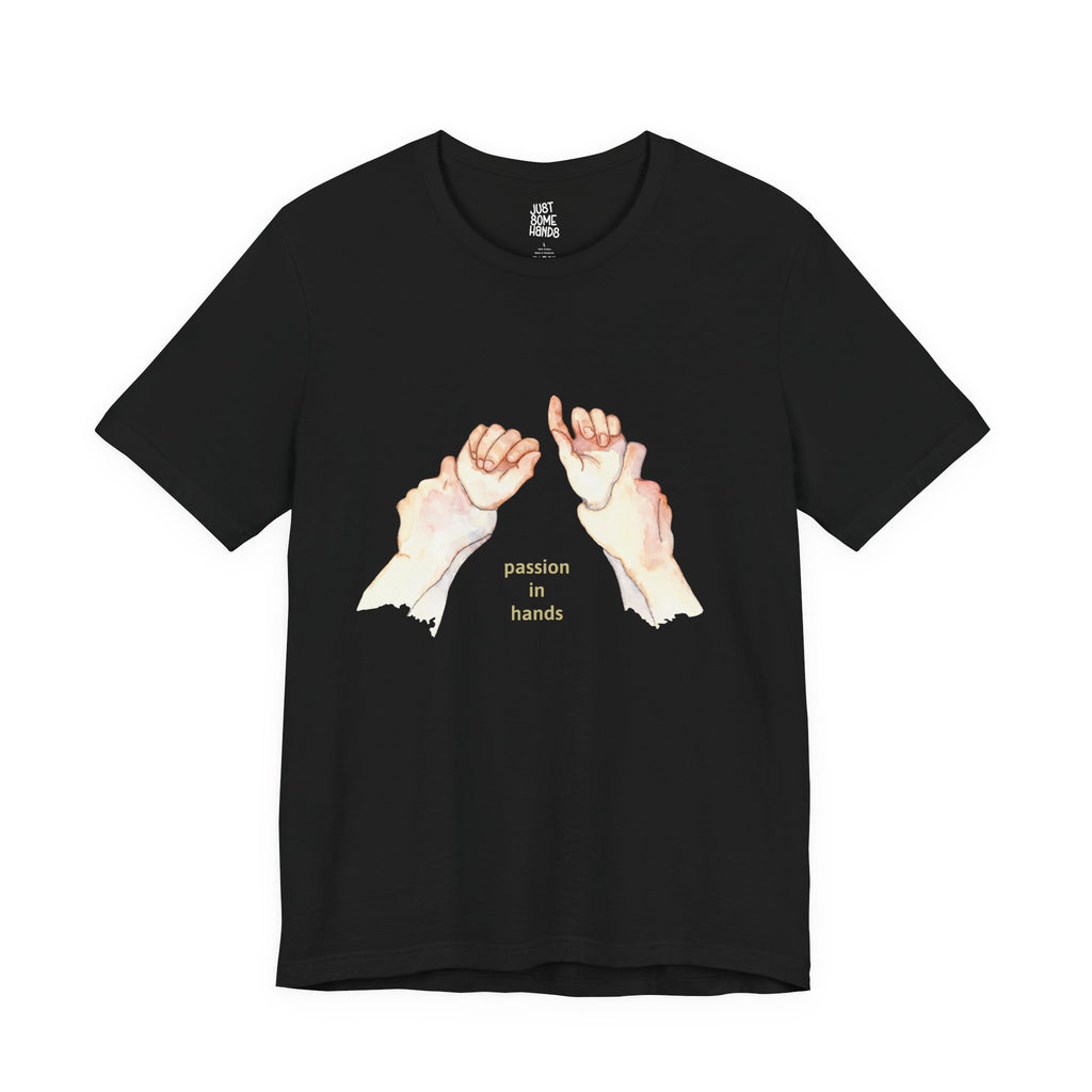 Passion in Hands Watercolor Art T-Shirt | Romantic Aesthetic Graphic Tee