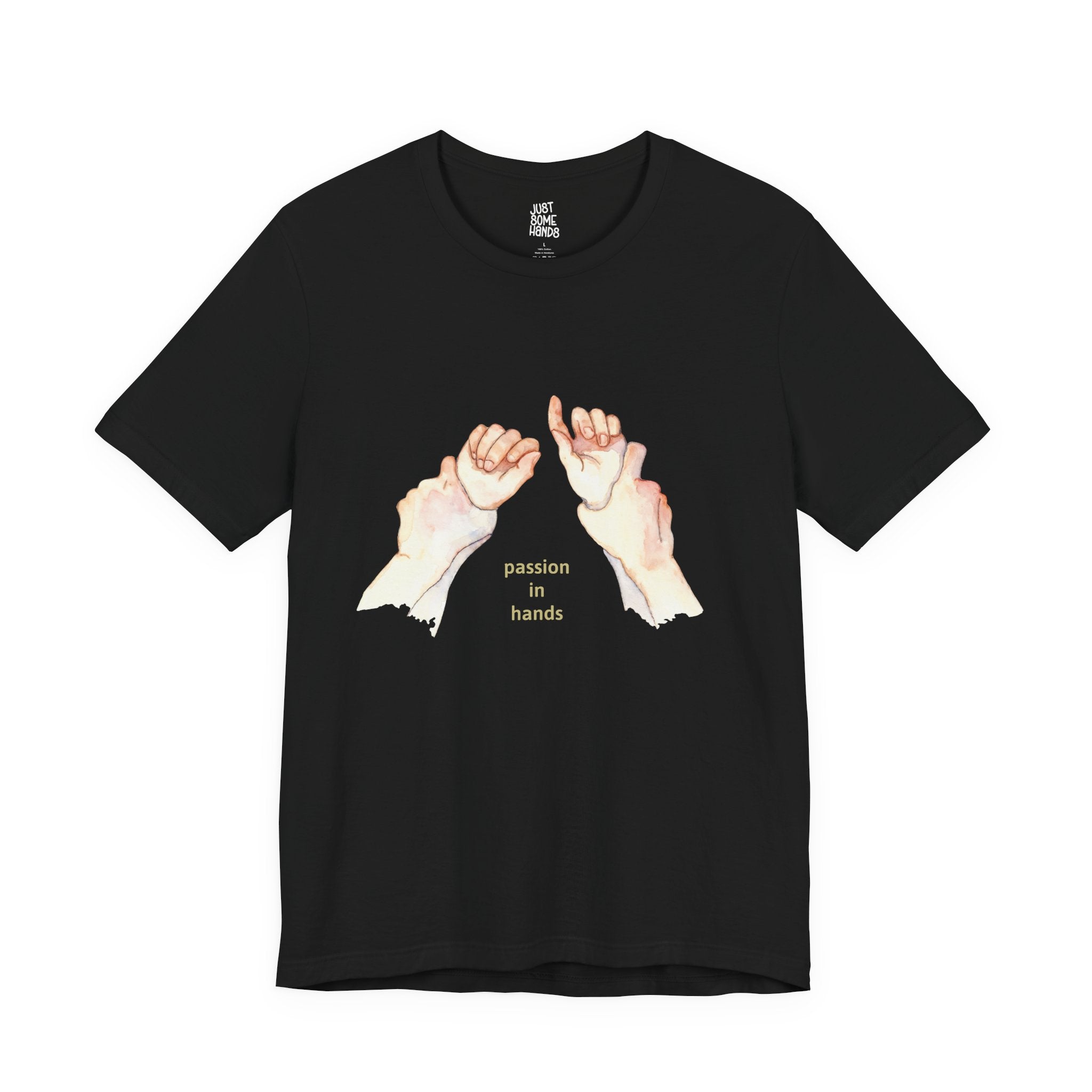 Passion in Hands Watercolor Art T-Shirt | Romantic Aesthetic Graphic Tee