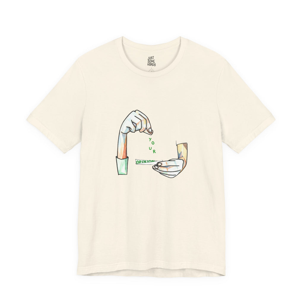 Your Opinion Trash Bin Hand T-Shirt | Sarcastic Relatable Graphic Tee
