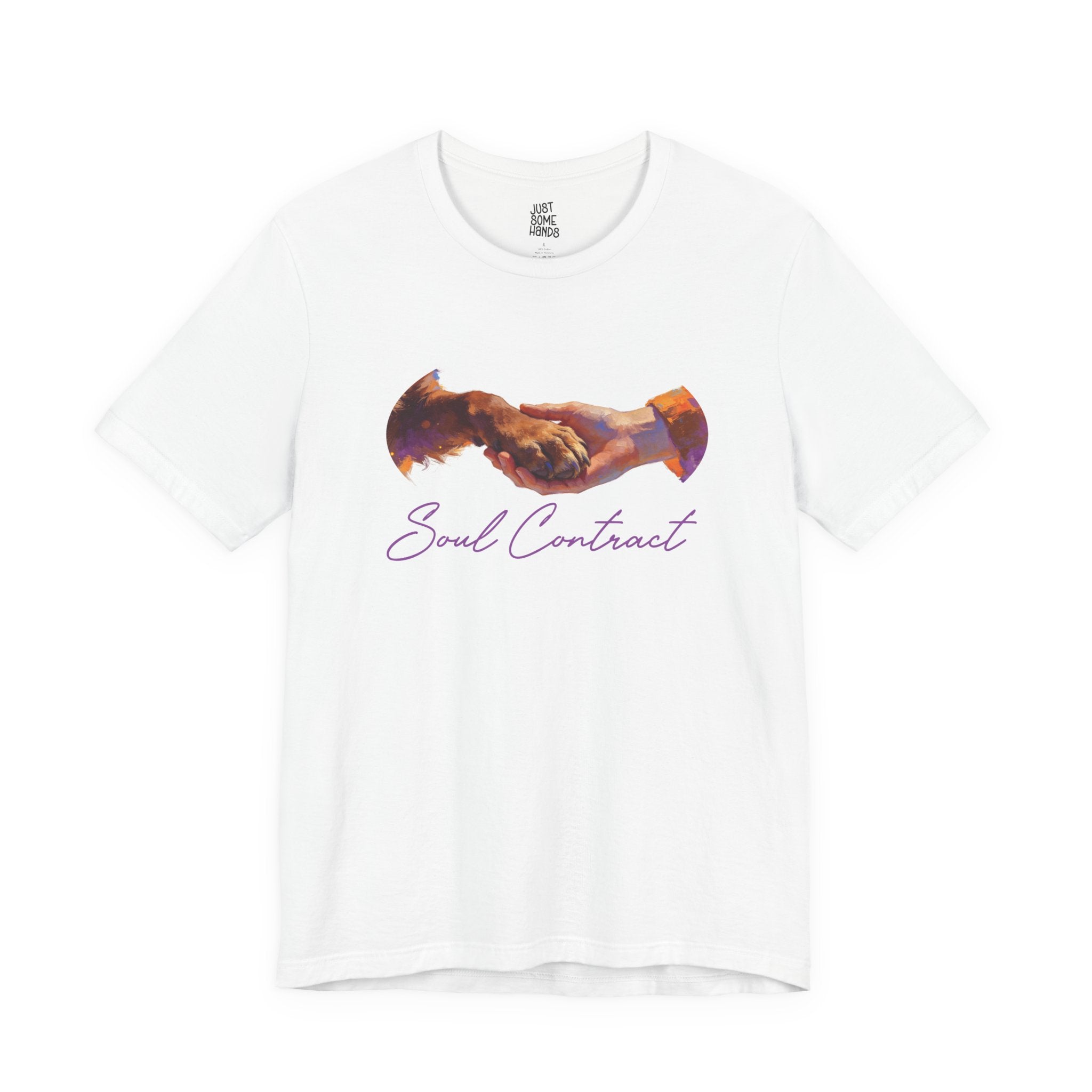 Soul Contract Pet & Owner Hand T-Shirt | Heartfelt Artistic Graphic Tee