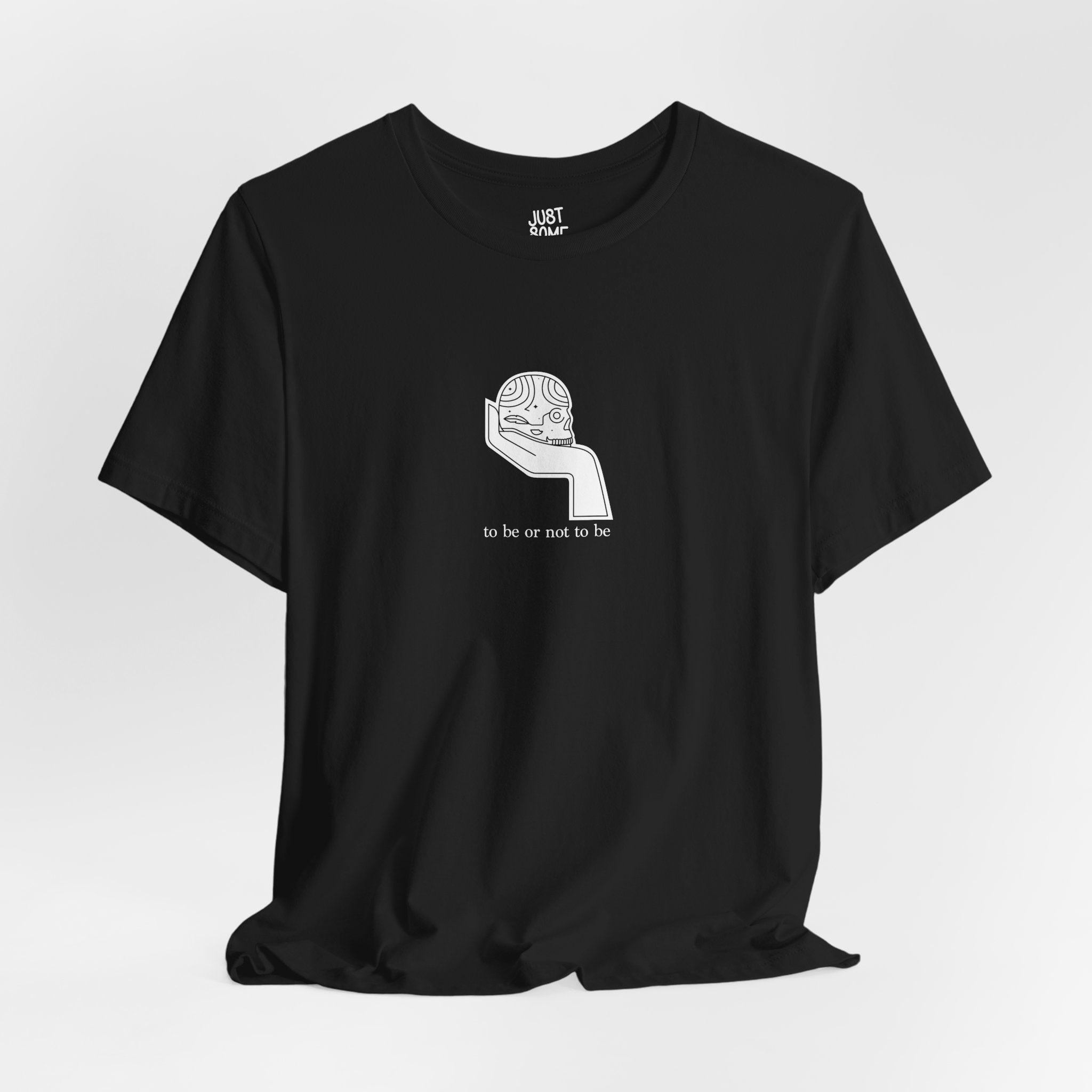 To Be or Not To Be Existential Skull T-Shirt | Minimalist Aesthetic Graphic Tee