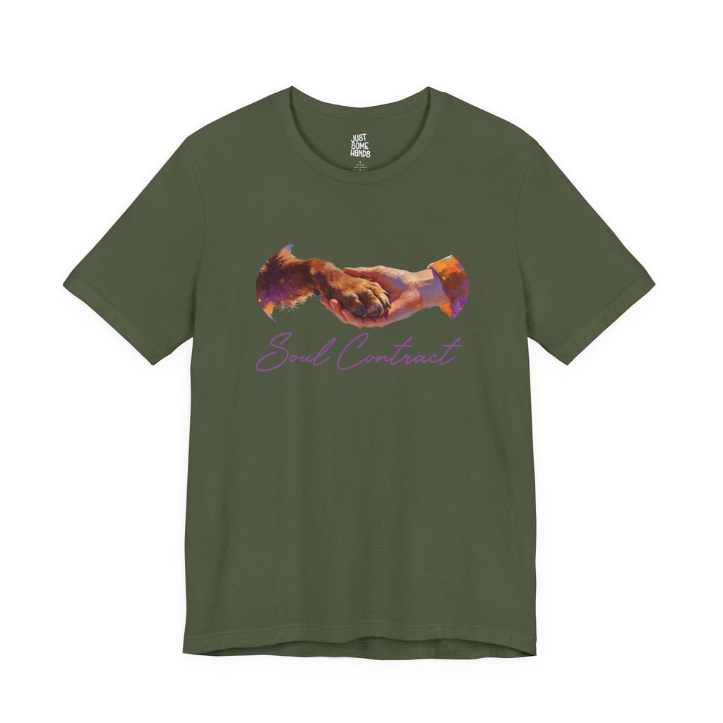 Soul Contract Pet & Owner Hand T-Shirt | Heartfelt Artistic Graphic Tee