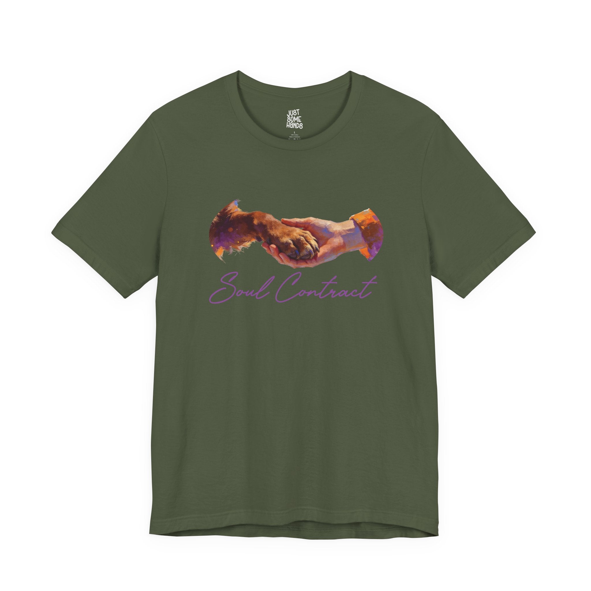 Soul Contract Pet & Owner Hand T-Shirt | Heartfelt Artistic Graphic Tee