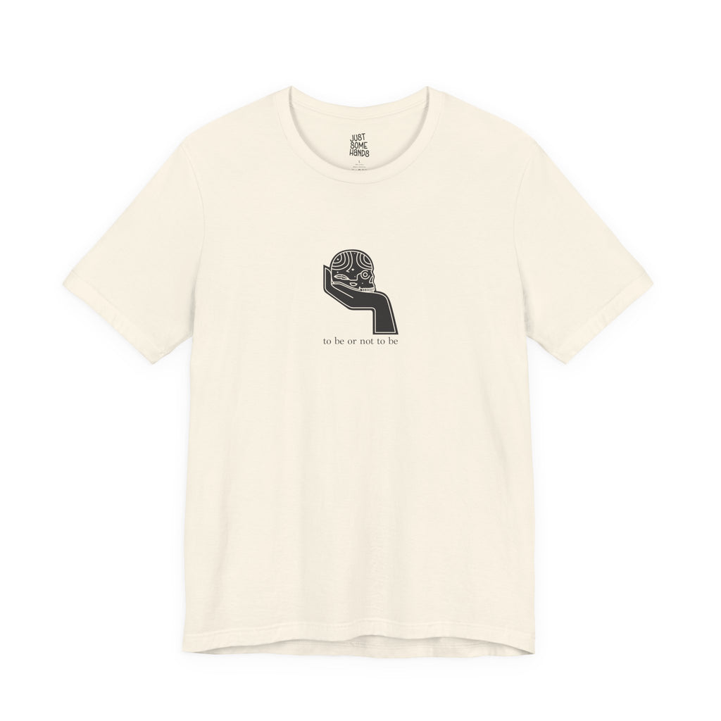 To Be or Not To Be Existential Skull T-Shirt | Minimalist Aesthetic Graphic Tee