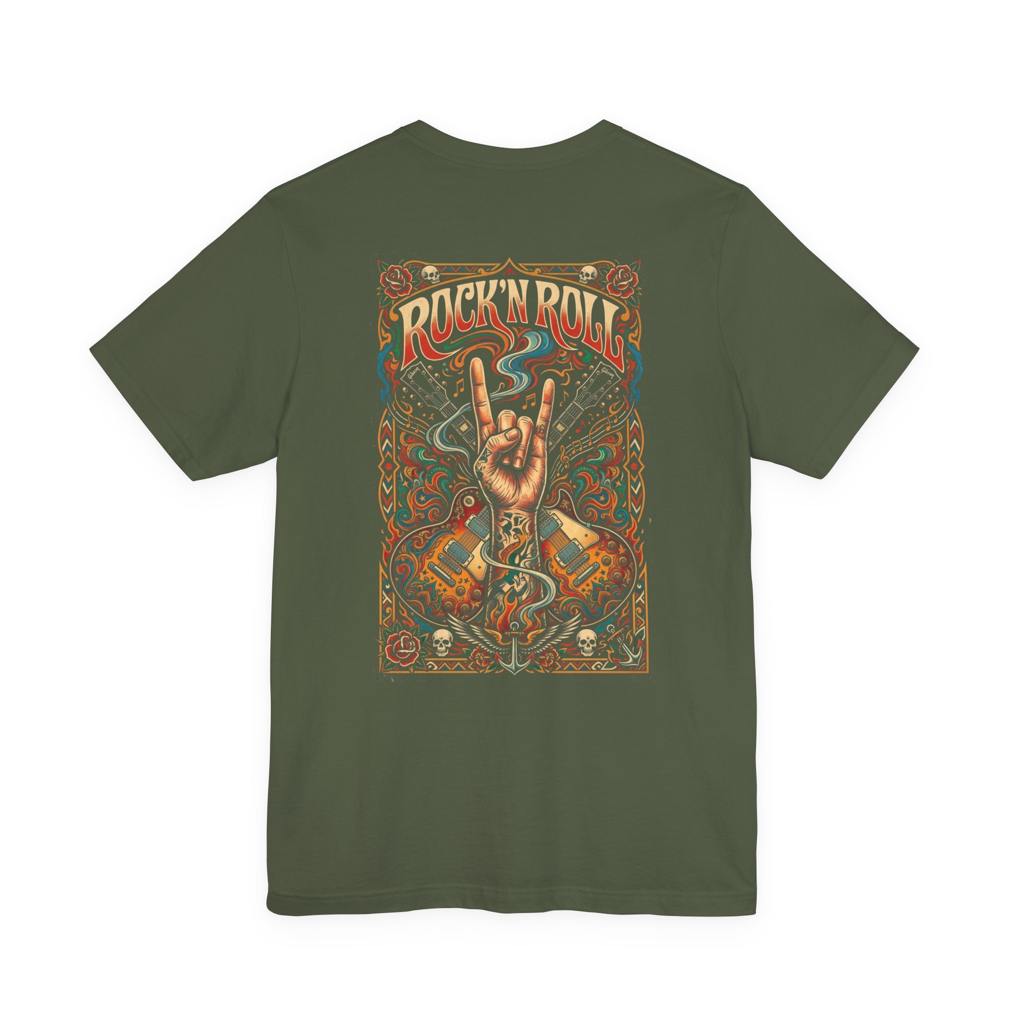 Psychedelic Rock'N Roll Horns T-Shirt | Vintage Music Festival Graphic Tee