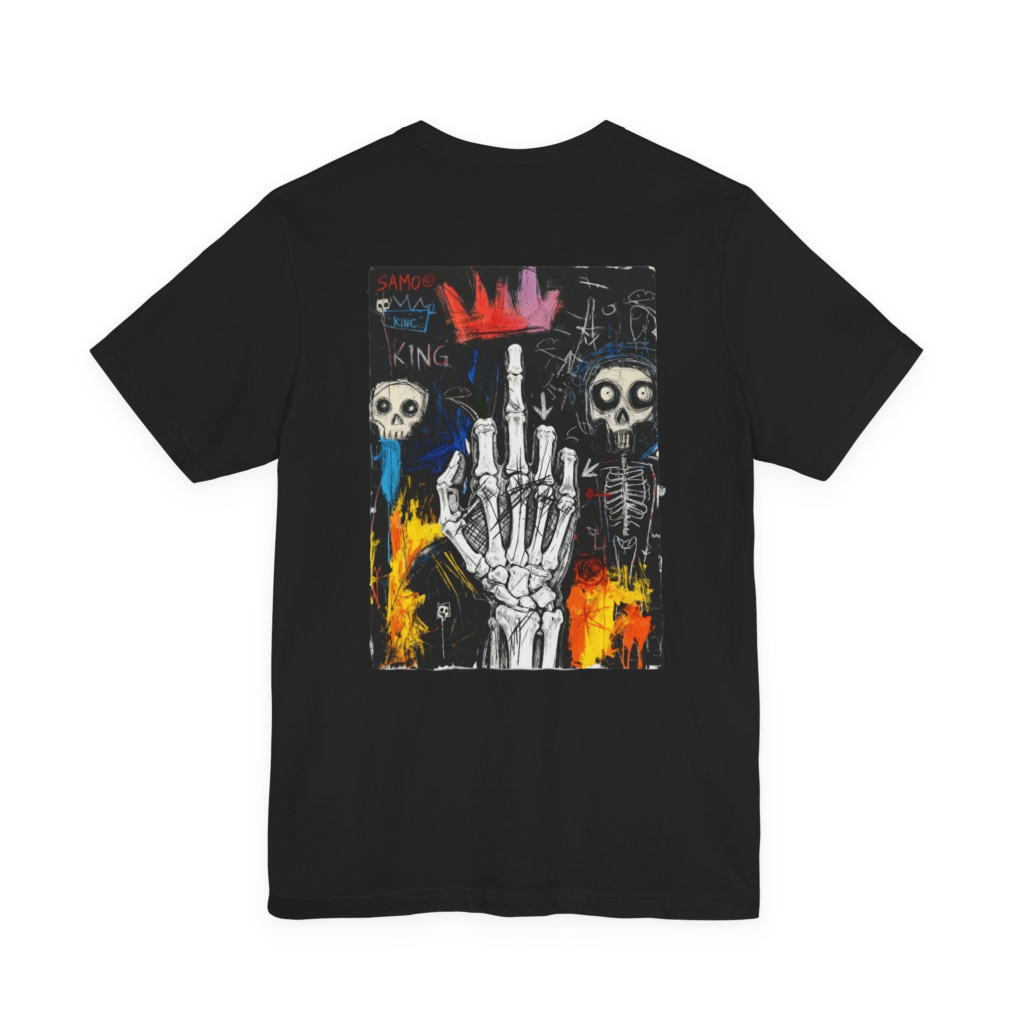 Raw Rebellion Basquiat-Inspired Skeleton Tee
