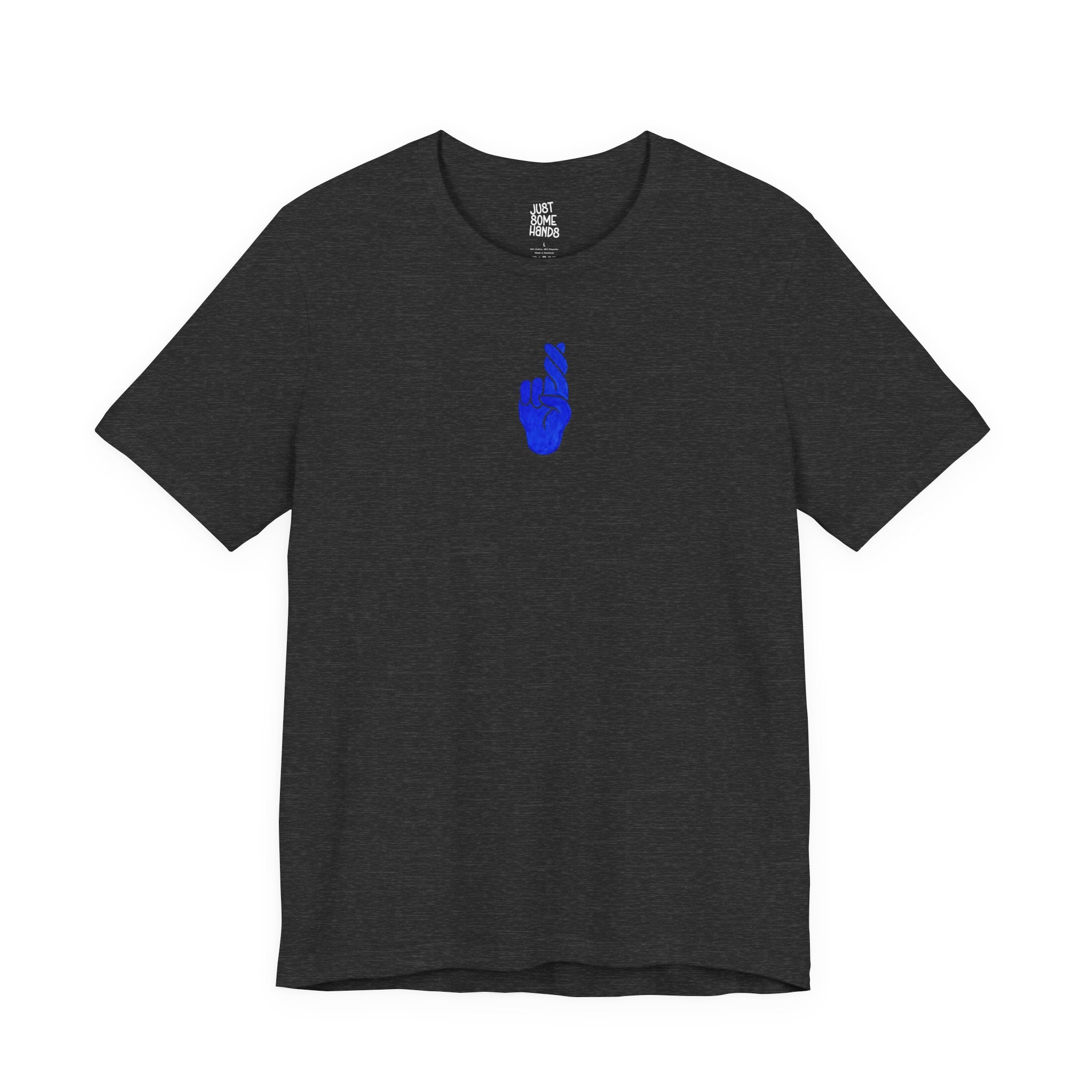 Delusion Colorful Fingers Crossed T-Shirt | Sarcastic Artistic Graphic Tee
