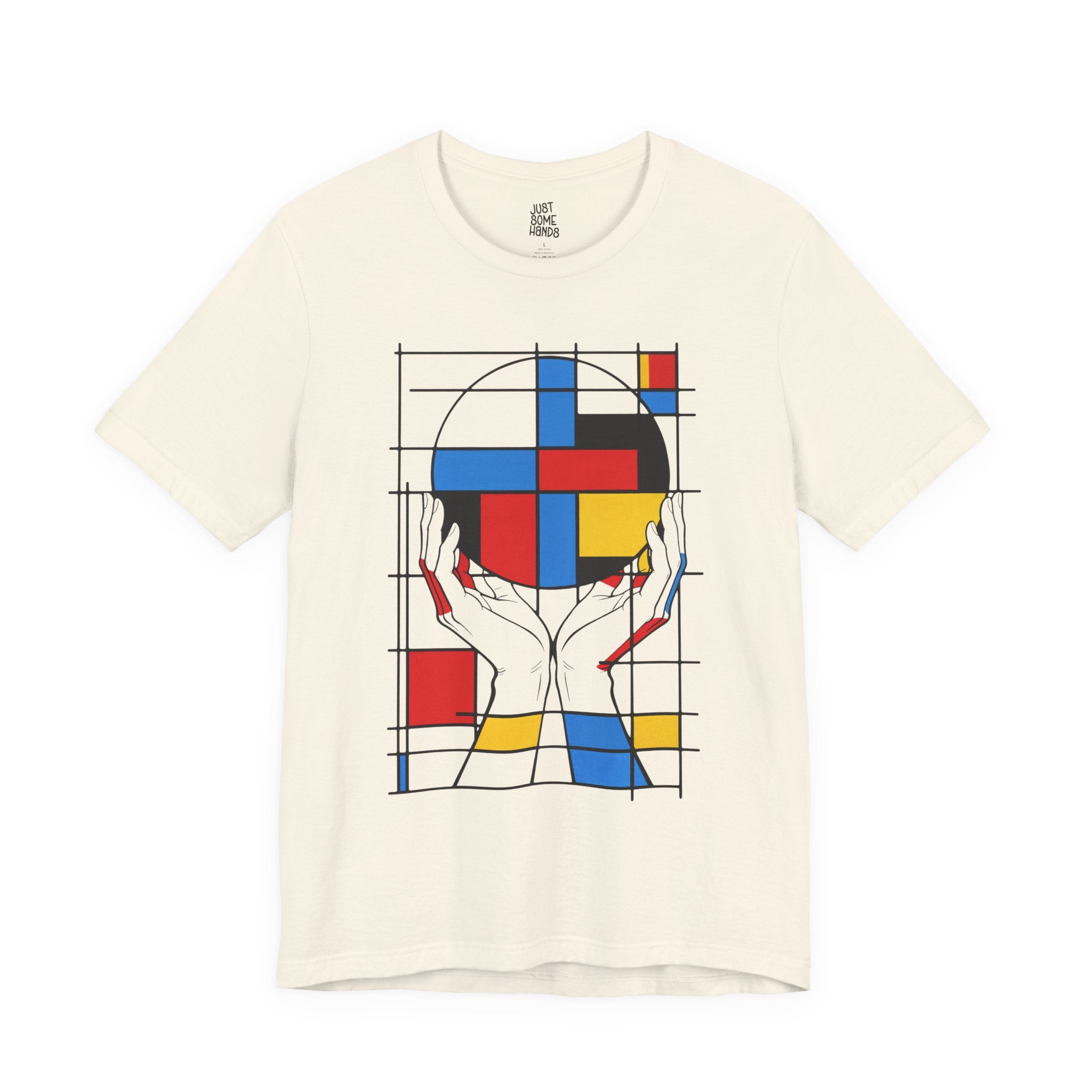 Abstract Snob Geometric Hands T-Shirt | Modern Pop Art Graphic Tee Mondrian