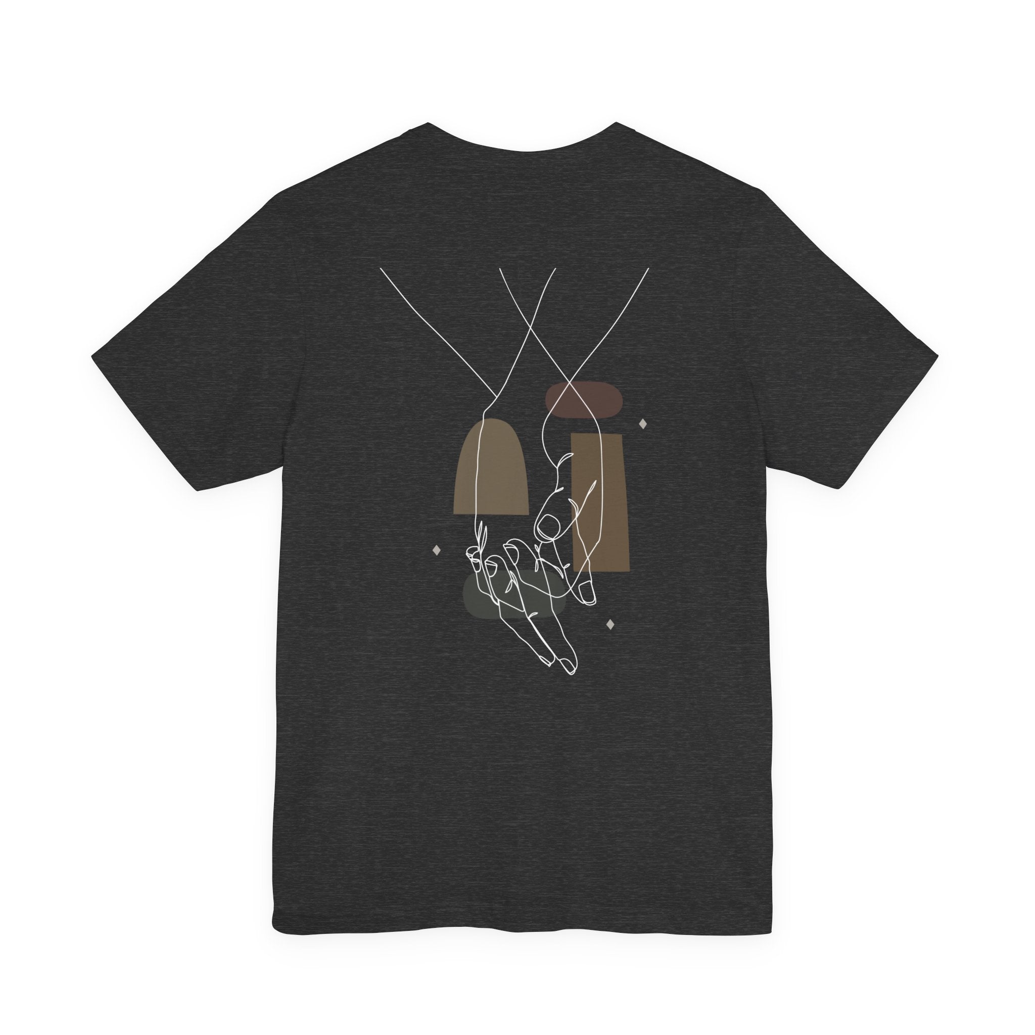 Abstract Boho Line Art Hand T-Shirt | Minimalist Geometric Graphic Tee