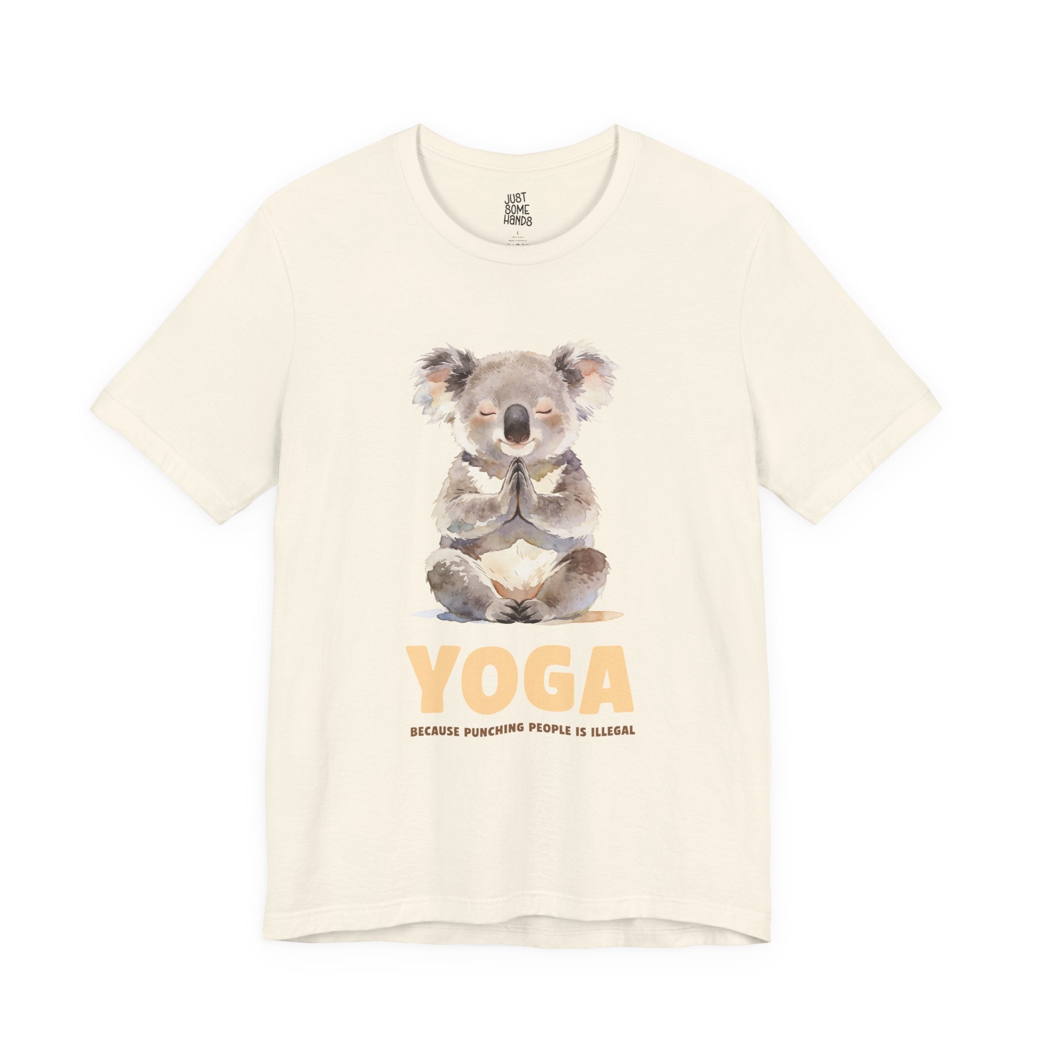 Yoga: Because Punching People is Illegal T-Shirt | Sarcastic Mindfulness Graphic Tee
