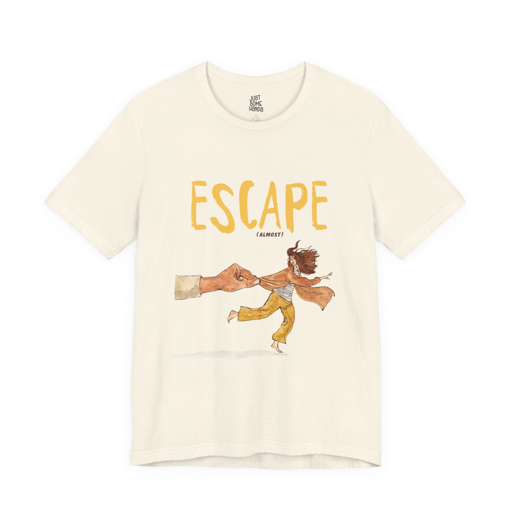 Escape Almost - Sarcastic Running Woman Caught by Hand Graphic T-Shirt