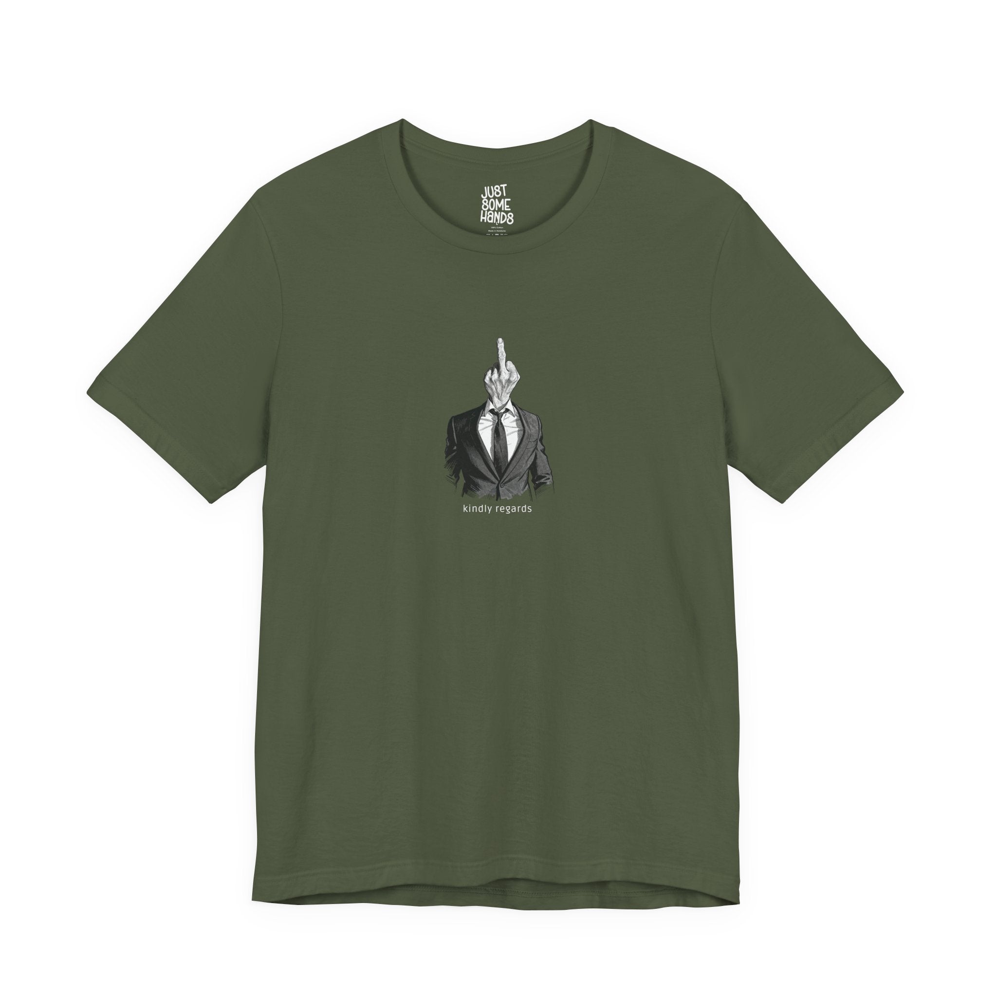 Kindly Regards Corporate Middle Finger T-Shirt | Sarcastic Office Humor Graphic Tee