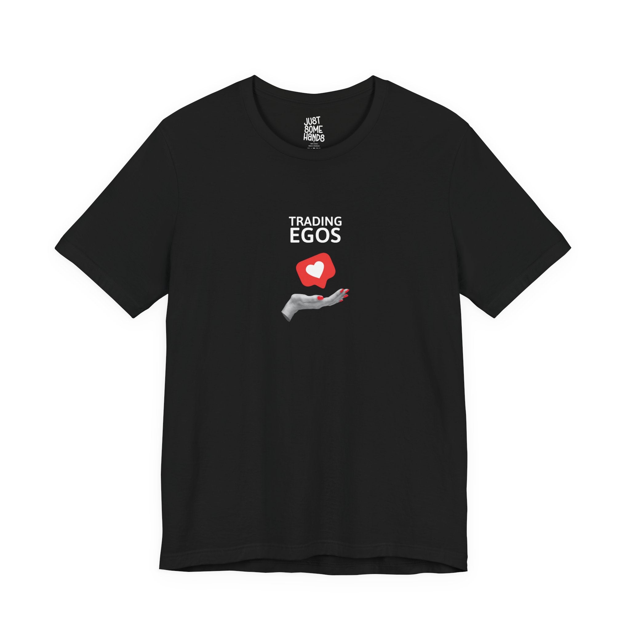 Trading Egos Social Media Heart T-Shirt | Sarcastic Pop Art Graphic Tee