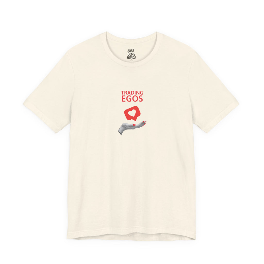 Trading Egos Social Media Heart T-Shirt | Sarcastic Pop Art Graphic Tee
