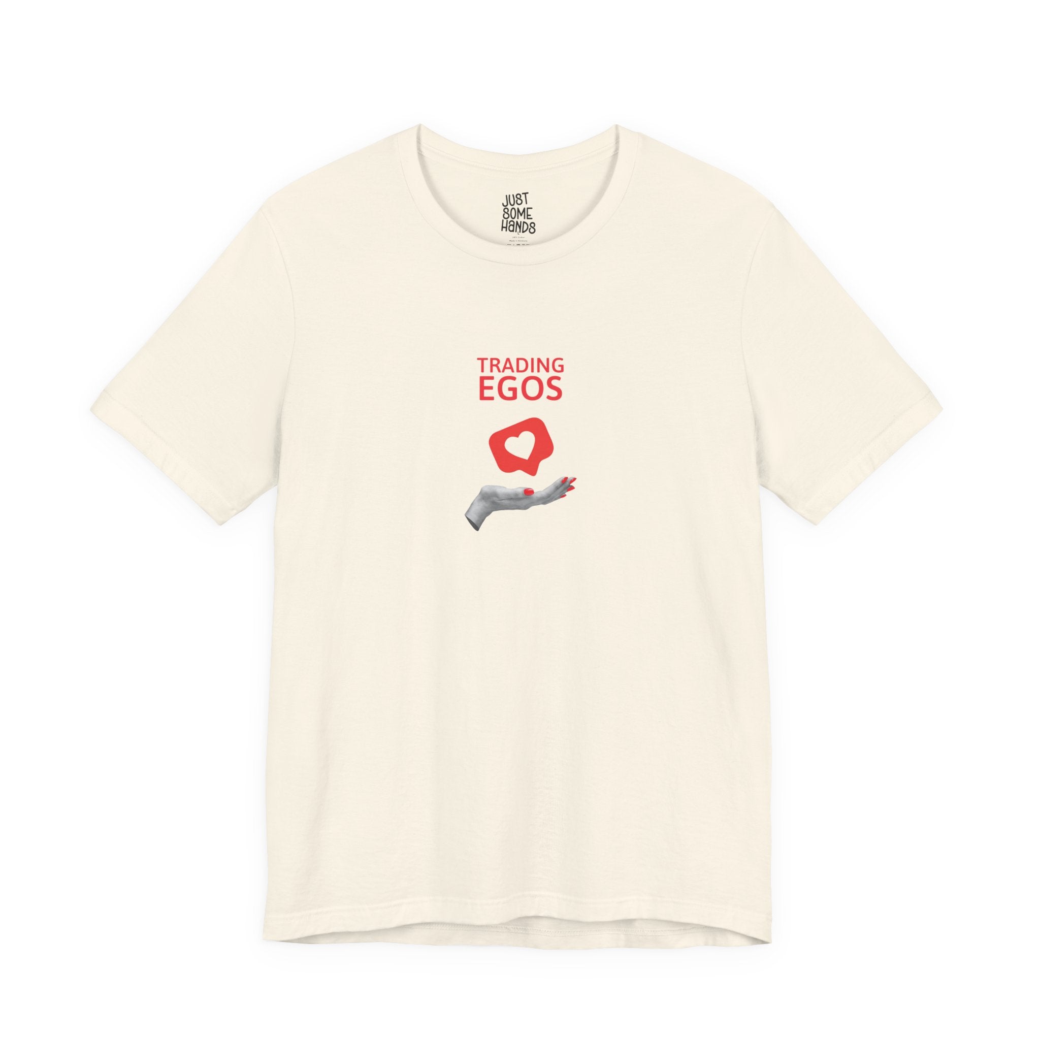 Trading Egos Social Media Heart T-Shirt | Sarcastic Pop Art Graphic Tee