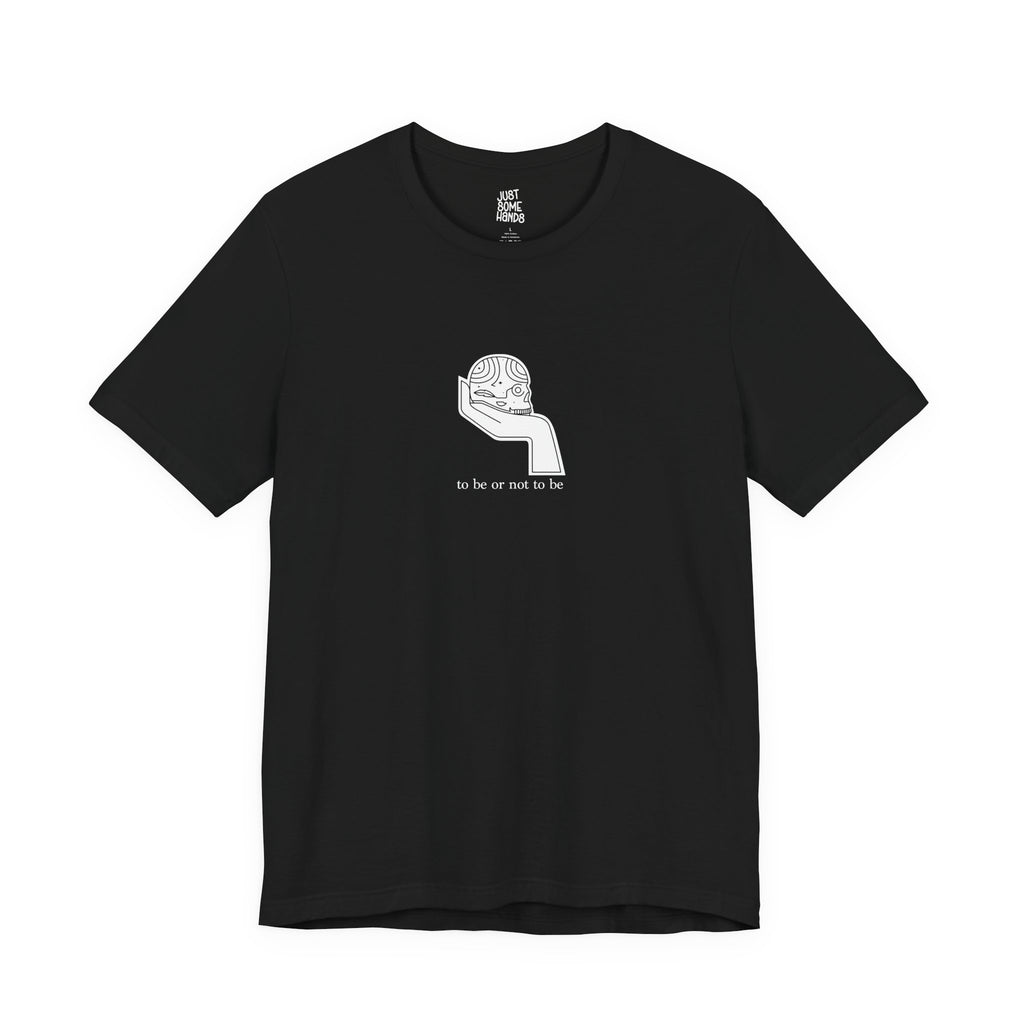 To Be or Not To Be Existential Skull T-Shirt | Minimalist Aesthetic Graphic Tee