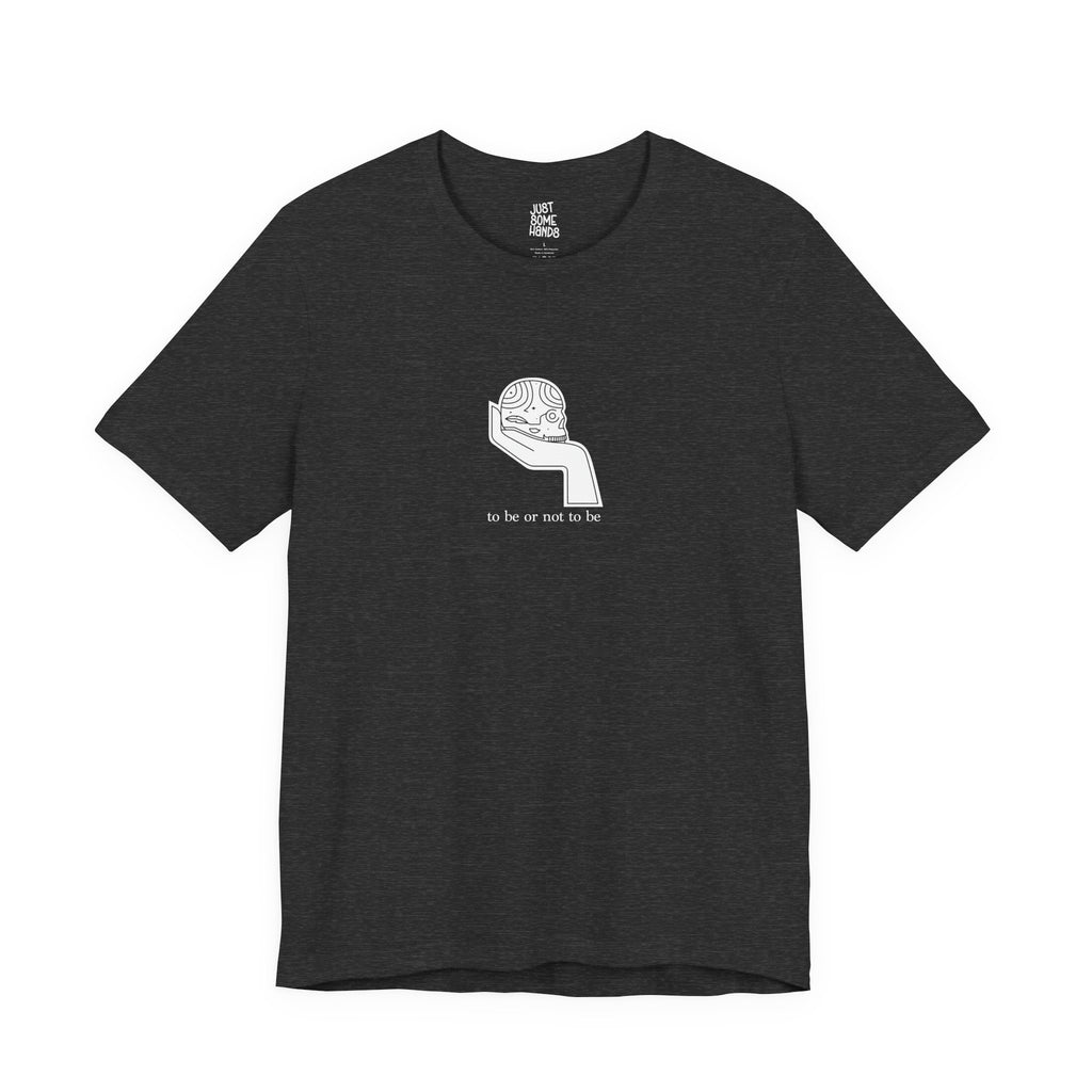 To Be or Not To Be Existential Skull T-Shirt | Minimalist Aesthetic Graphic Tee