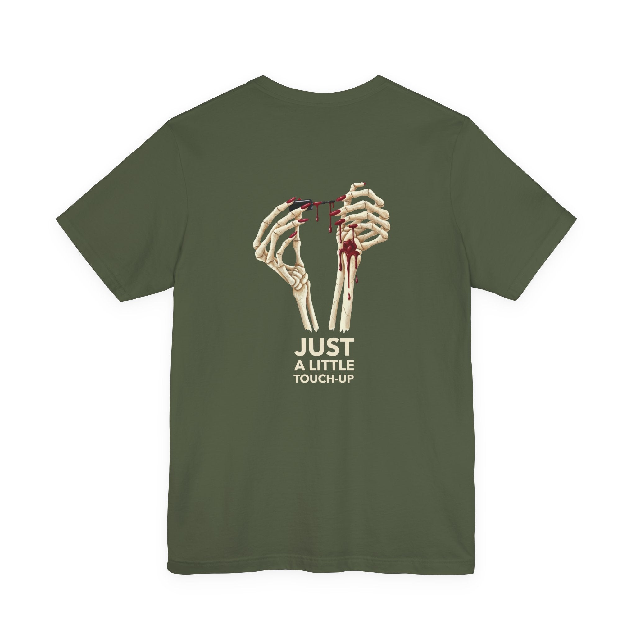Just a Little Touch-Up - Sarcastic Skeleton Mani-Pedi Hand Graphic T-Shirt