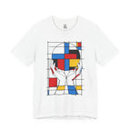 Abstract Snob Geometric Hands T-Shirt | Modern Pop Art Graphic Tee Mondrian