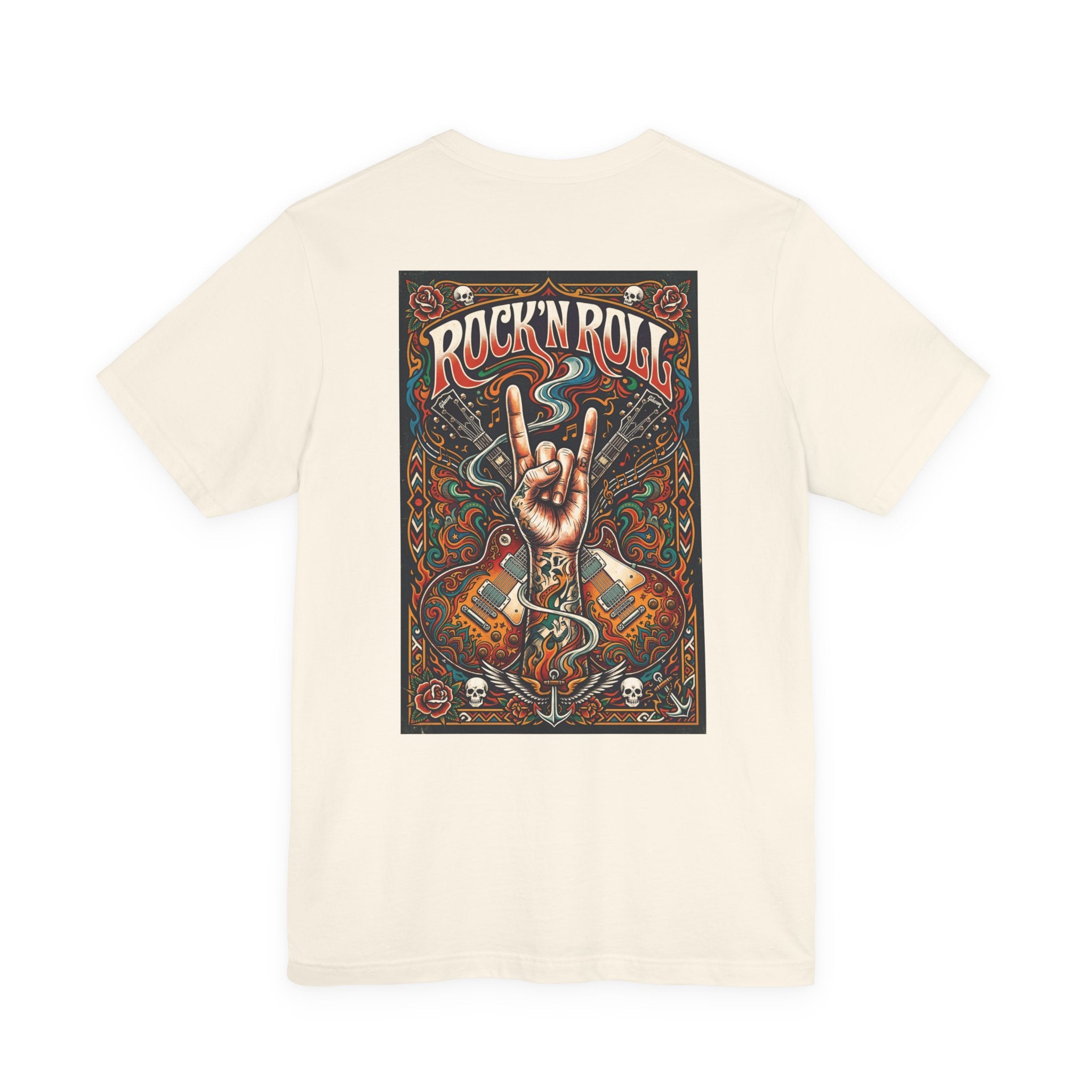 Psychedelic Rock'N Roll Horns T-Shirt | Vintage Music Festival Graphic Tee