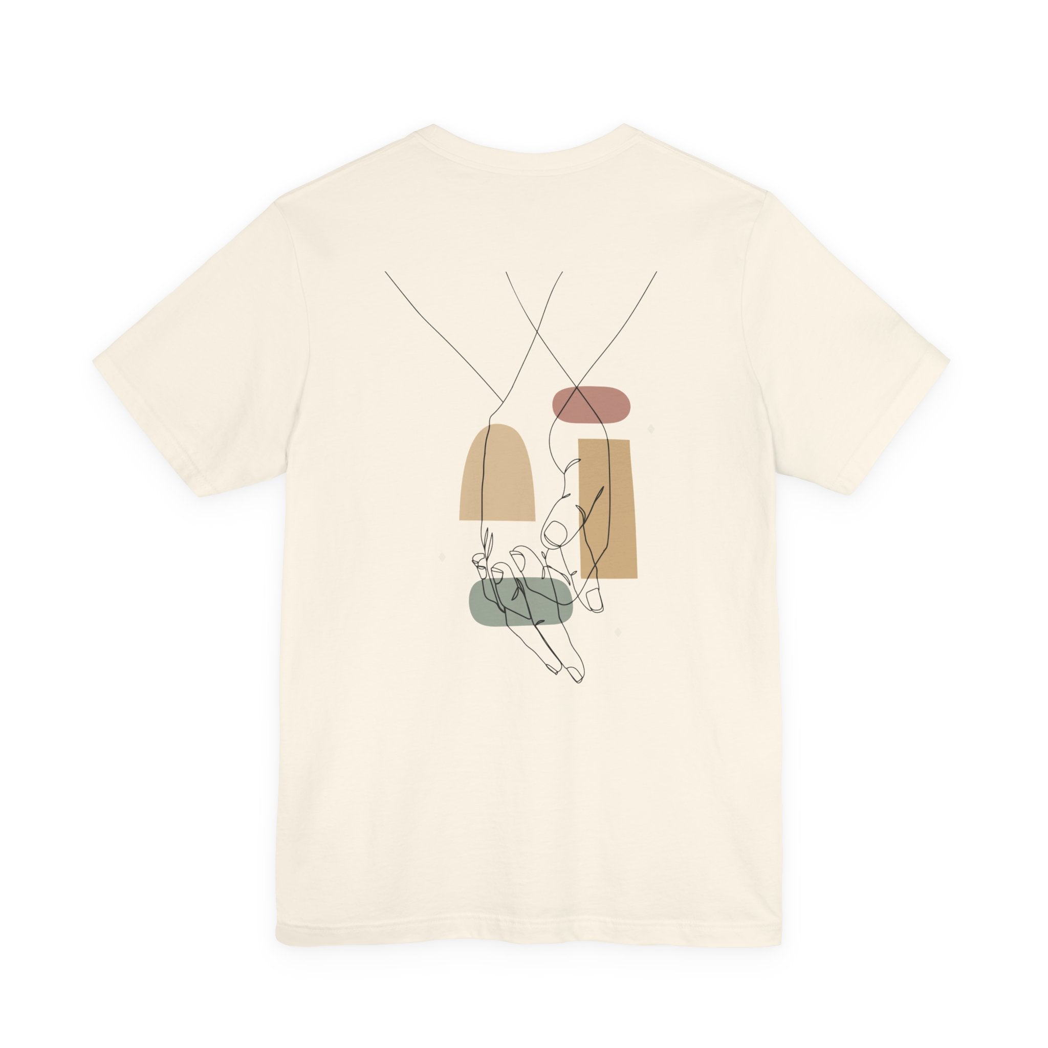 Abstract Boho Line Art Hand T-Shirt | Minimalist Geometric Graphic Tee