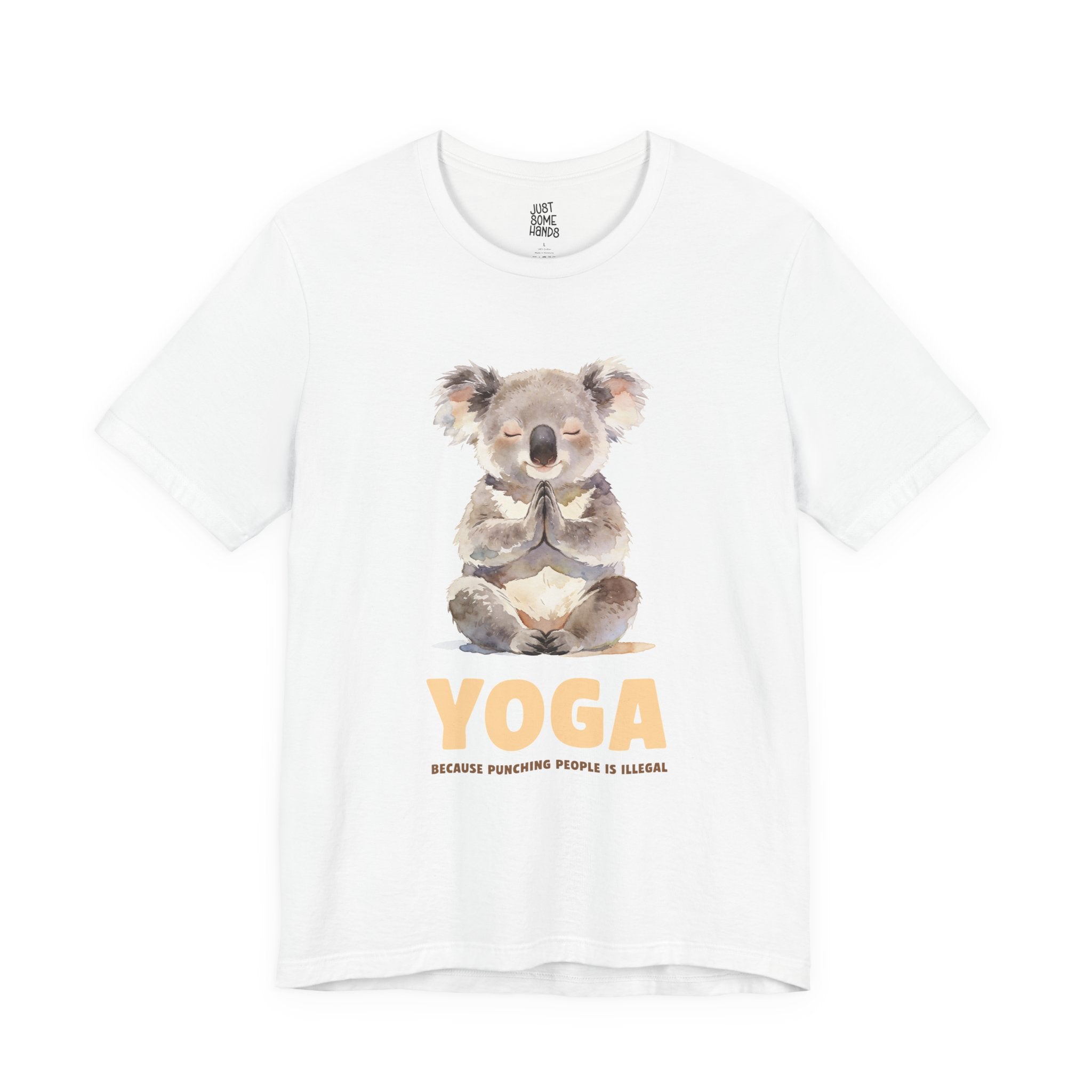 Yoga: Because Punching People is Illegal T-Shirt | Sarcastic Mindfulness Graphic Tee