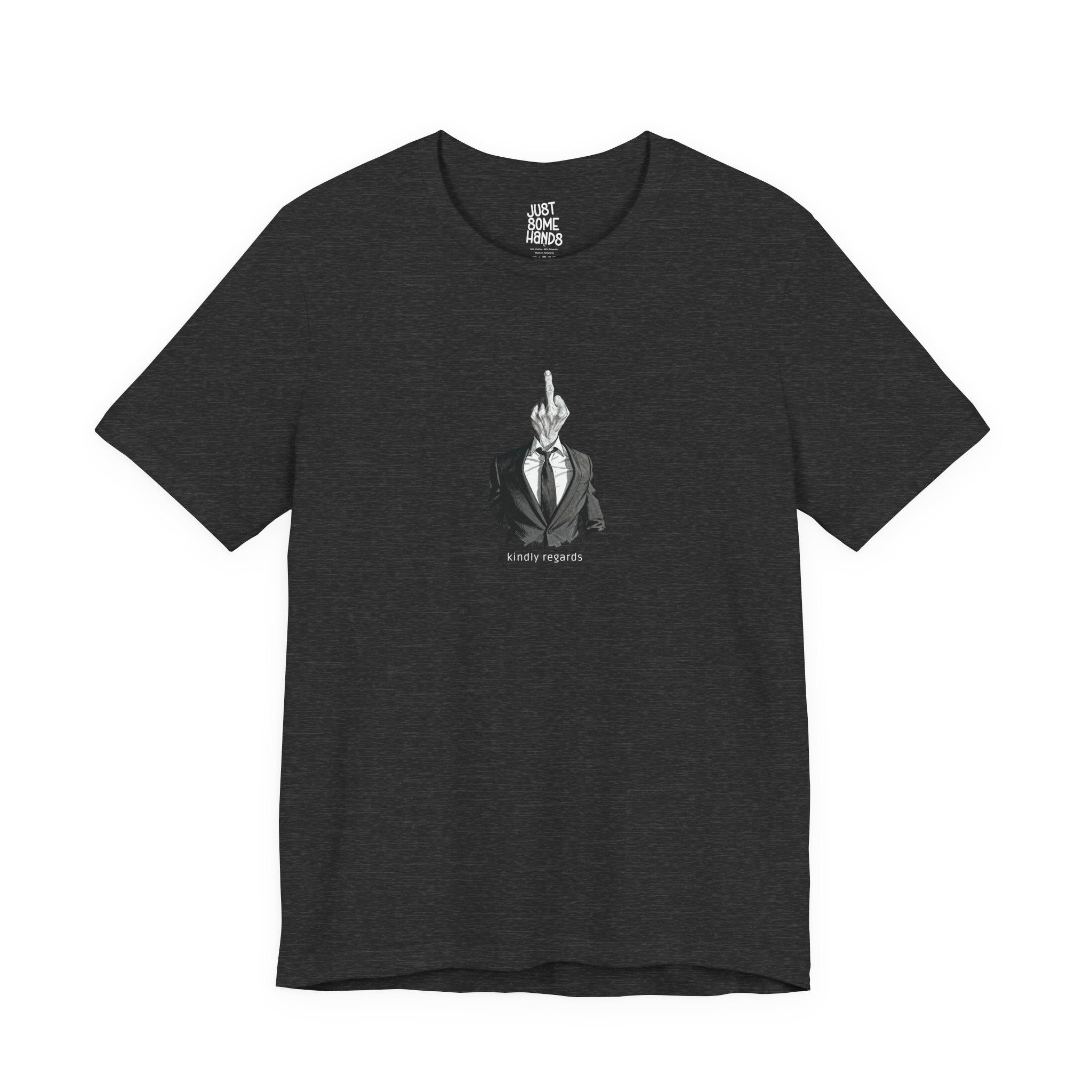 Kindly Regards Corporate Middle Finger T-Shirt | Sarcastic Office Humor Graphic Tee