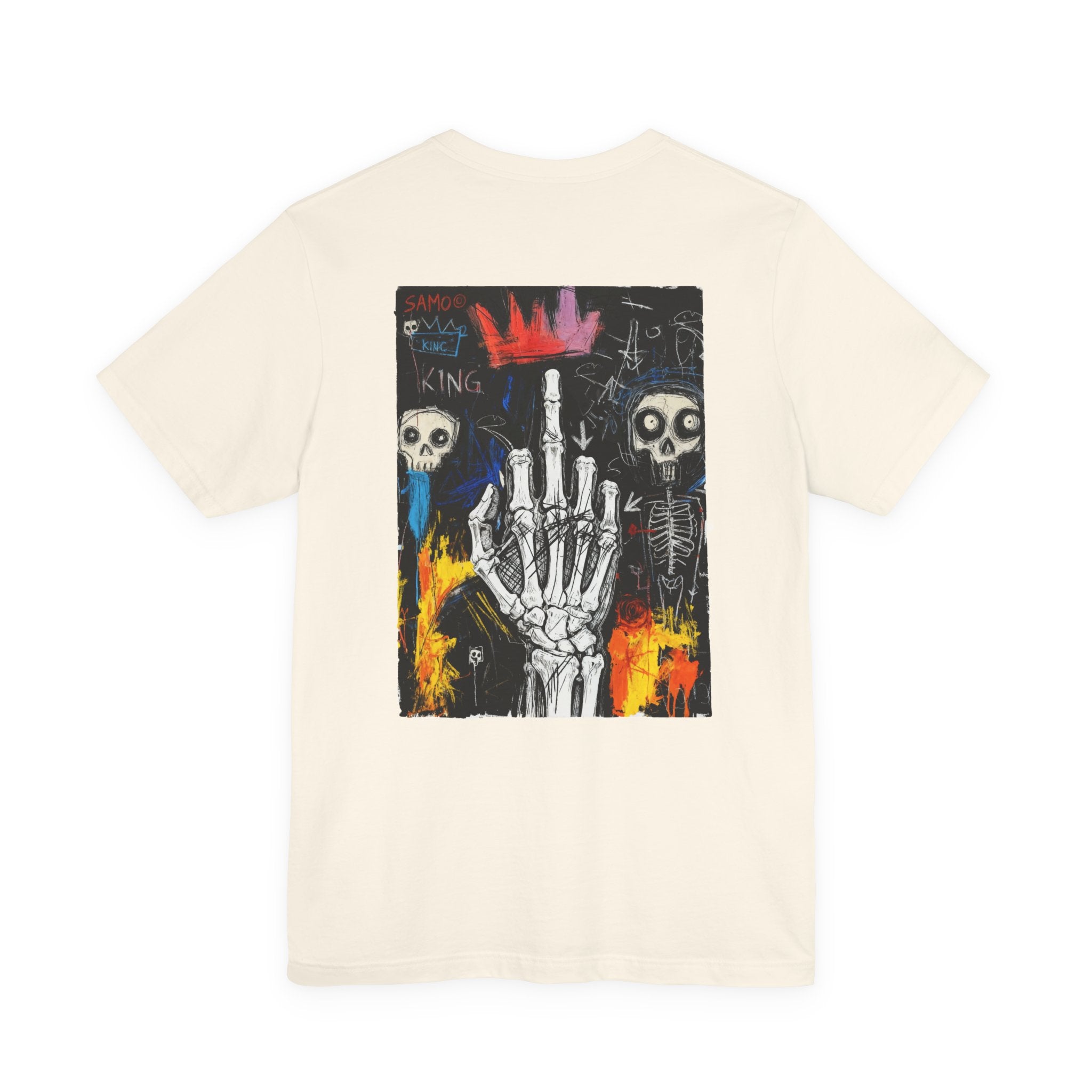 Raw Rebellion Basquiat-Inspired Skeleton Tee