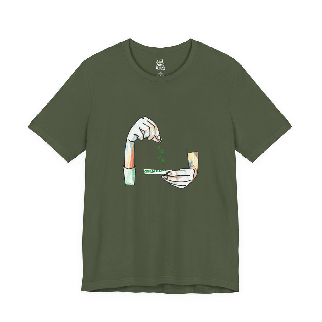 Your Opinion Trash Bin Hand T-Shirt | Sarcastic Relatable Graphic Tee