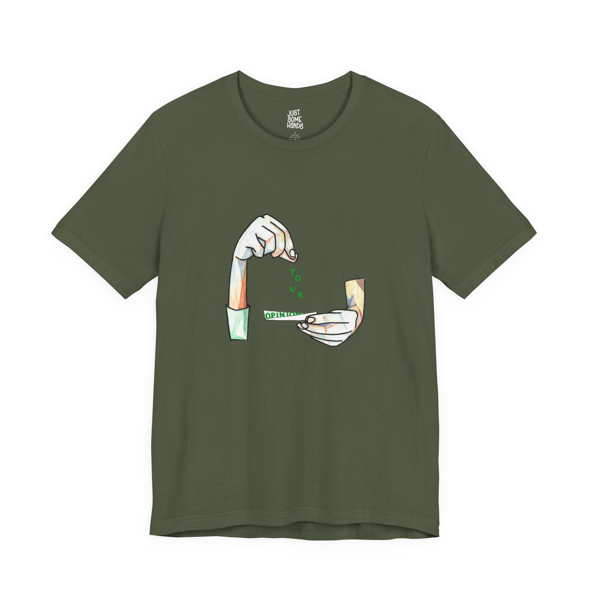 Your Opinion Trash Bin Hand T-Shirt | Sarcastic Relatable Graphic Tee