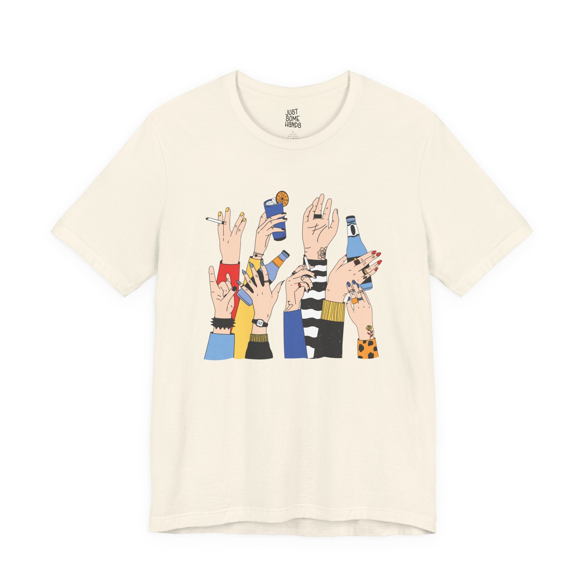 Saturday Night Hands Party T-Shirt | Edgy Graphic Festival Tee